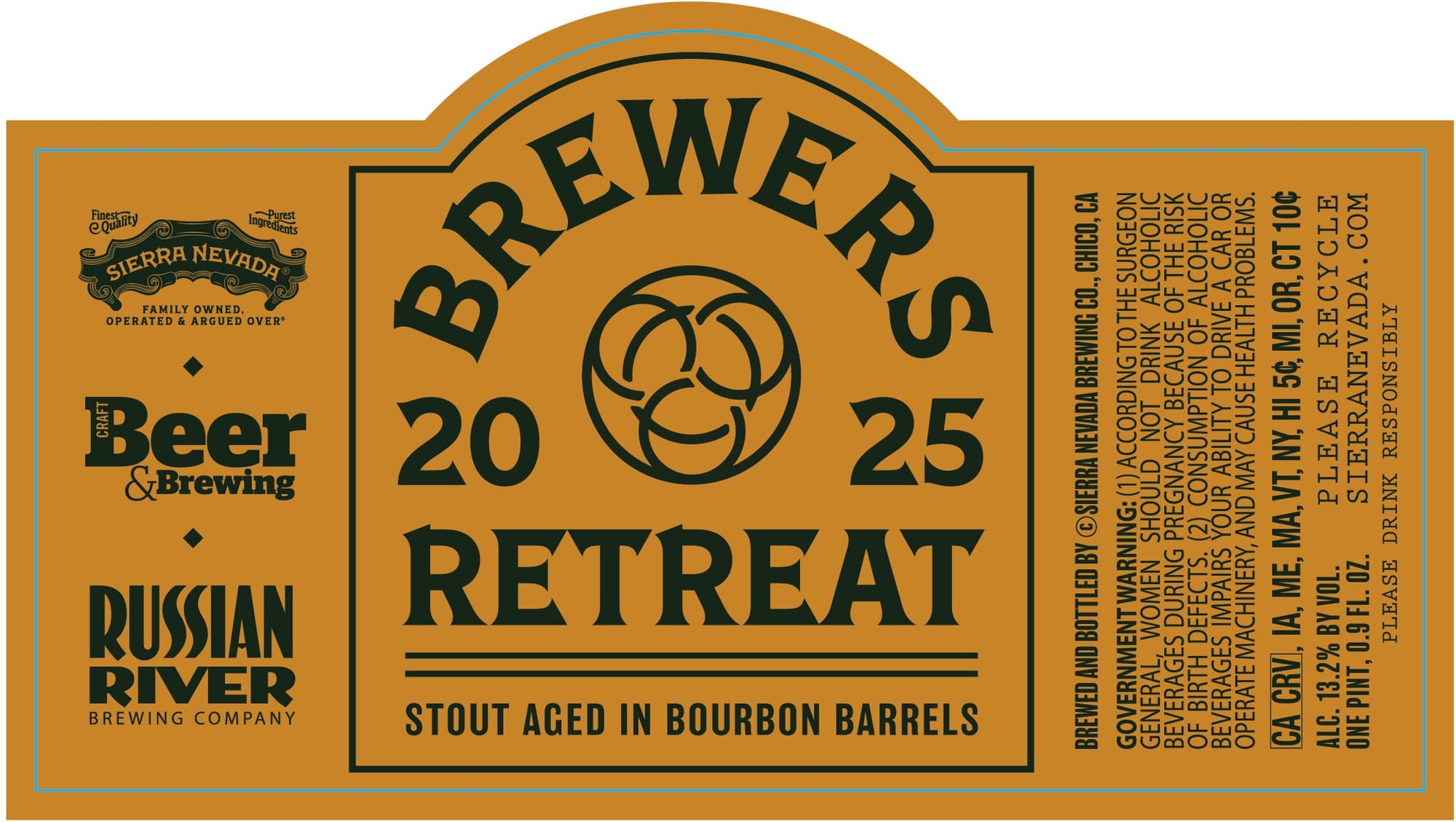 Russian River Retreat by Sierra Nevada - beer label