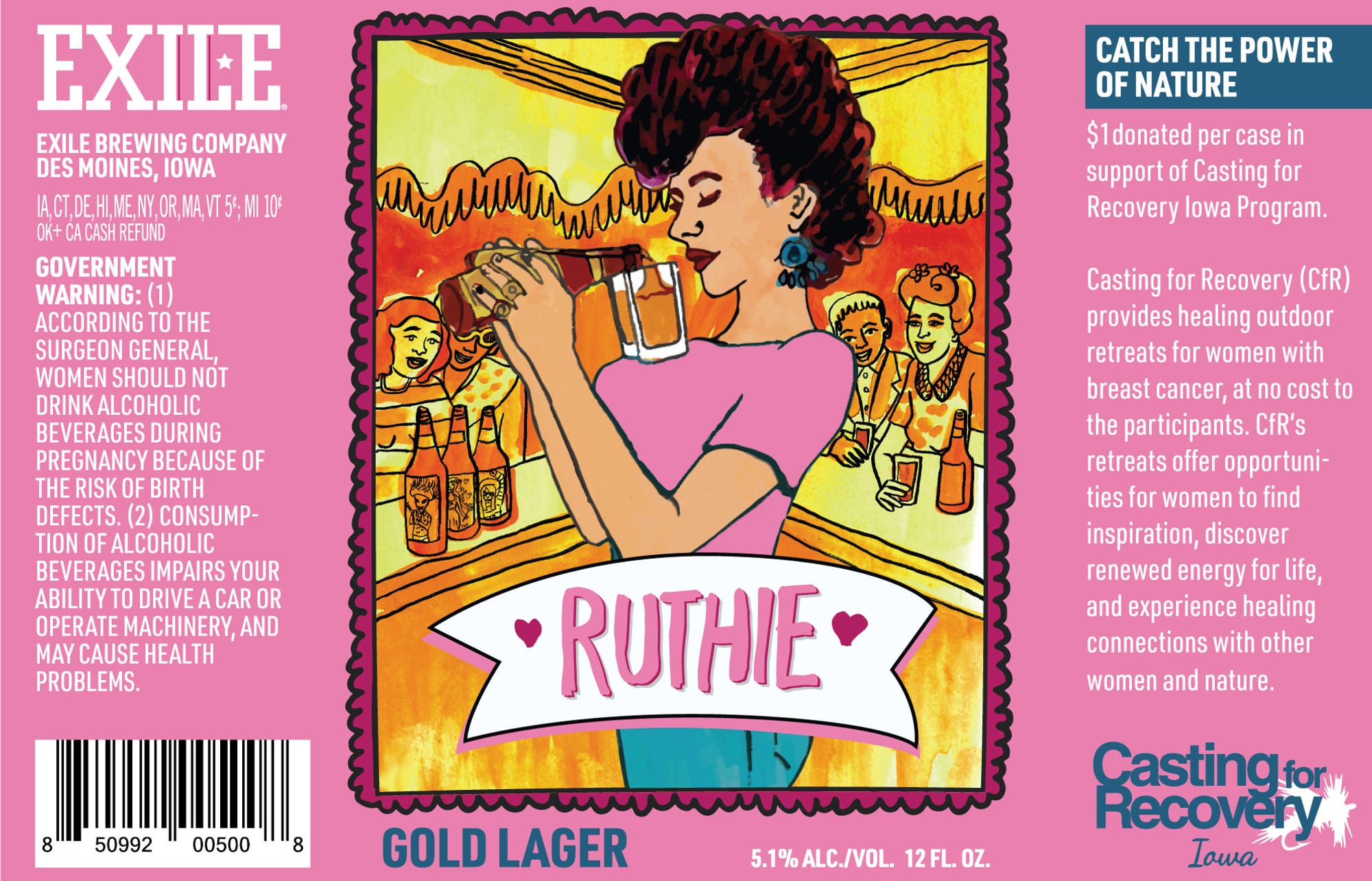 Ruthie by Exile Brewing Company - beer label