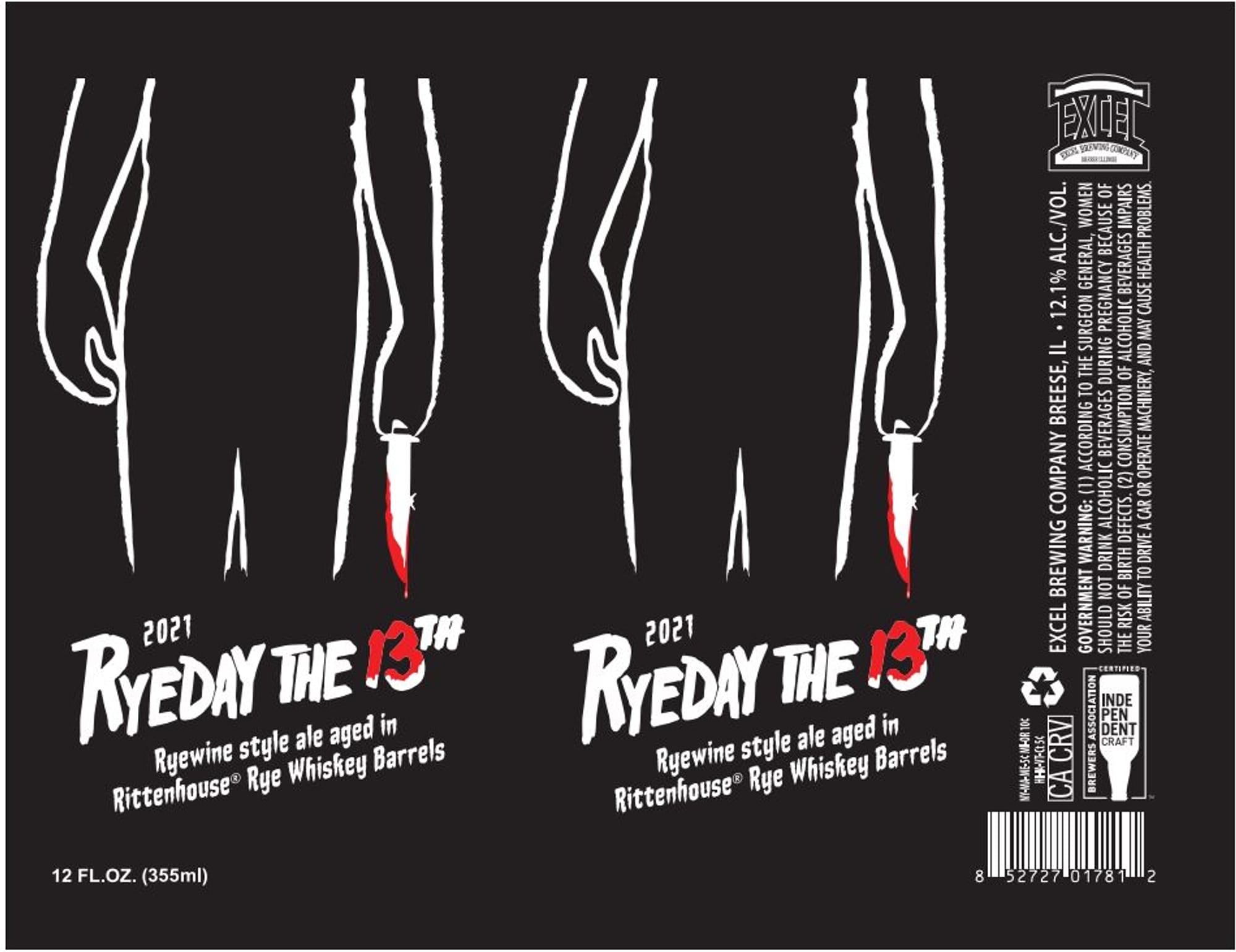 Rydeday The 13th by Excel Brewing Company - beer label