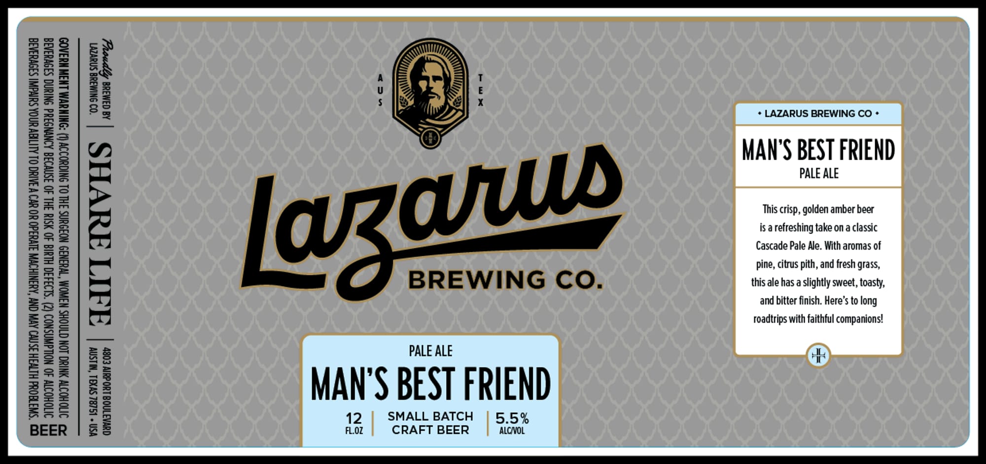 Man's Best Friend by Lazarus Brewing Co. - beer label