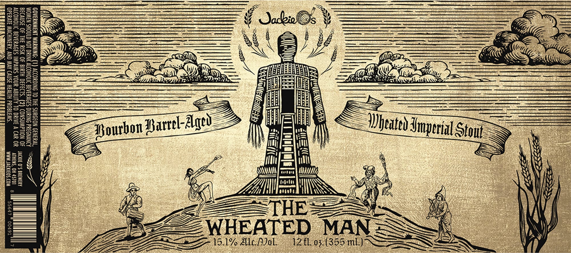 The Wheated Man by Jackie O’s Brewery - beer label