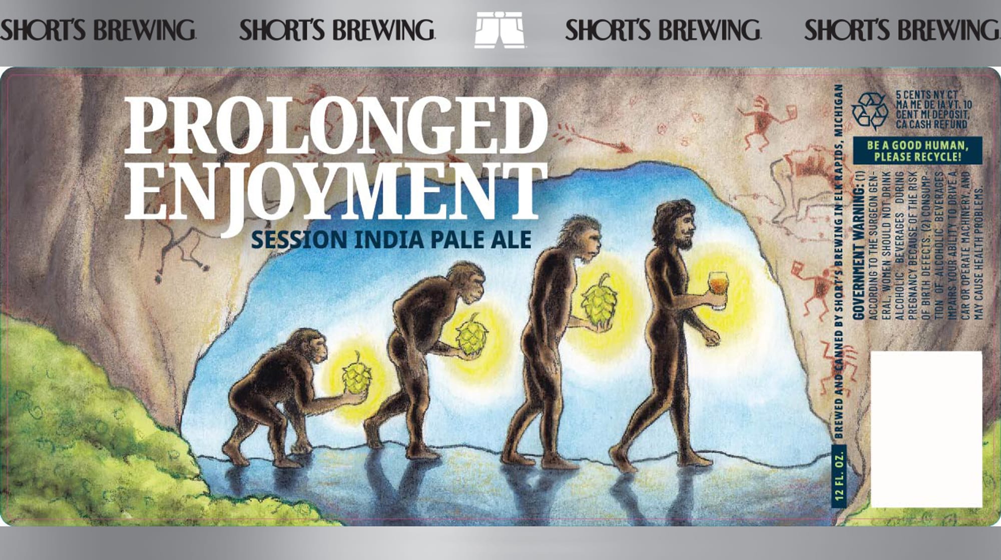 Prolonged Enjoyment by Short’s Brewing Company - beer label