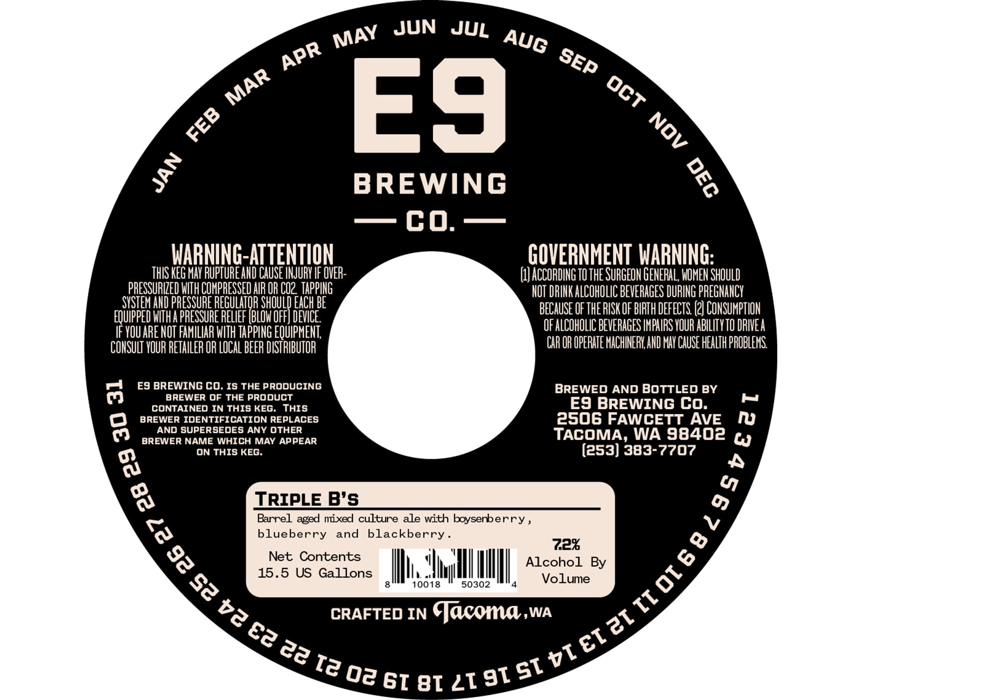 Triple B’s by E9 Brewing Co. - beer label