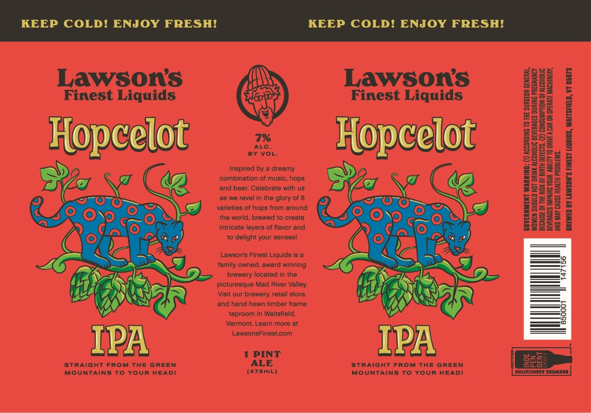 Hopcelot by Lawson's Finest Liquids - beer label