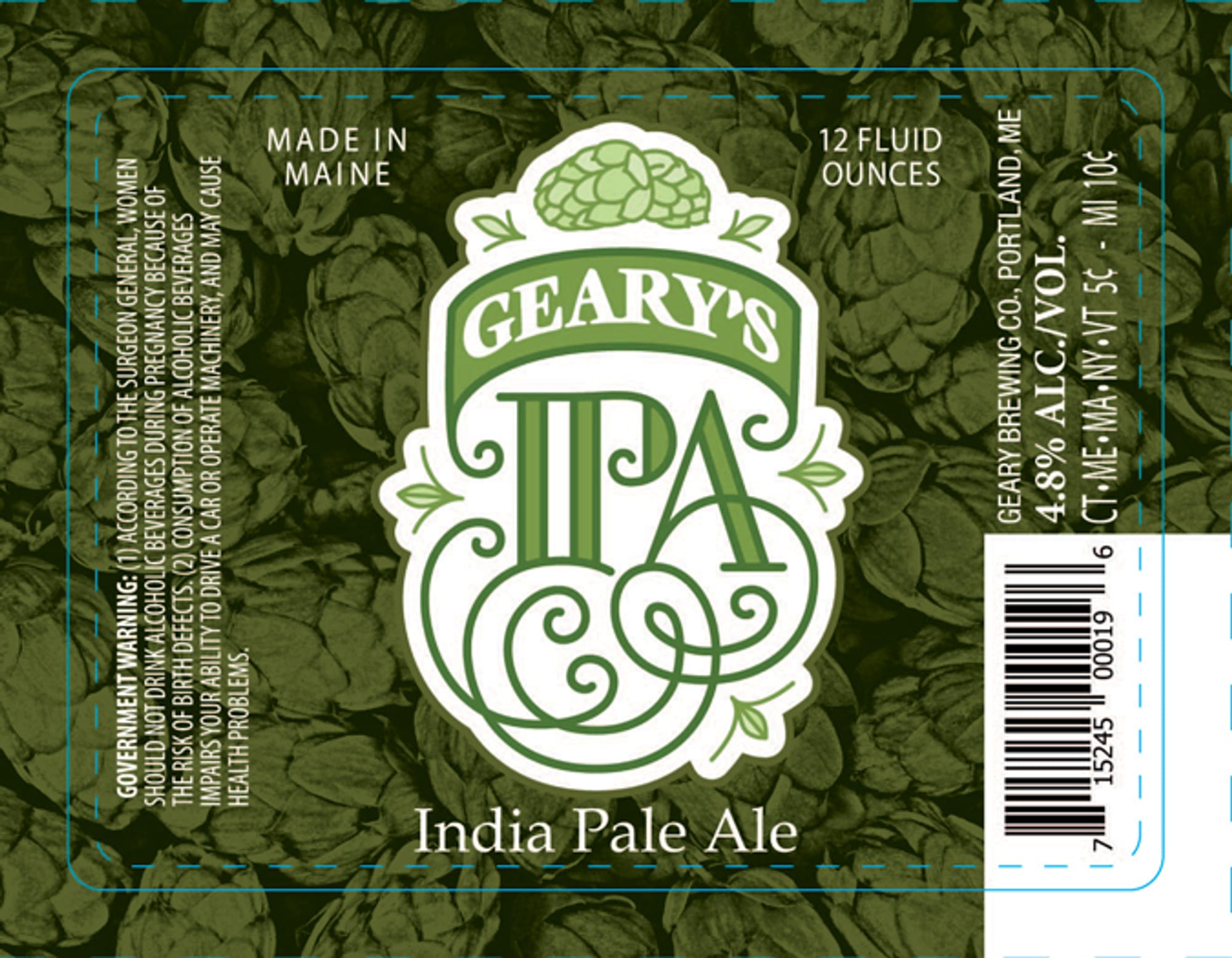 IPA by Geary Brewing Co. - beer label