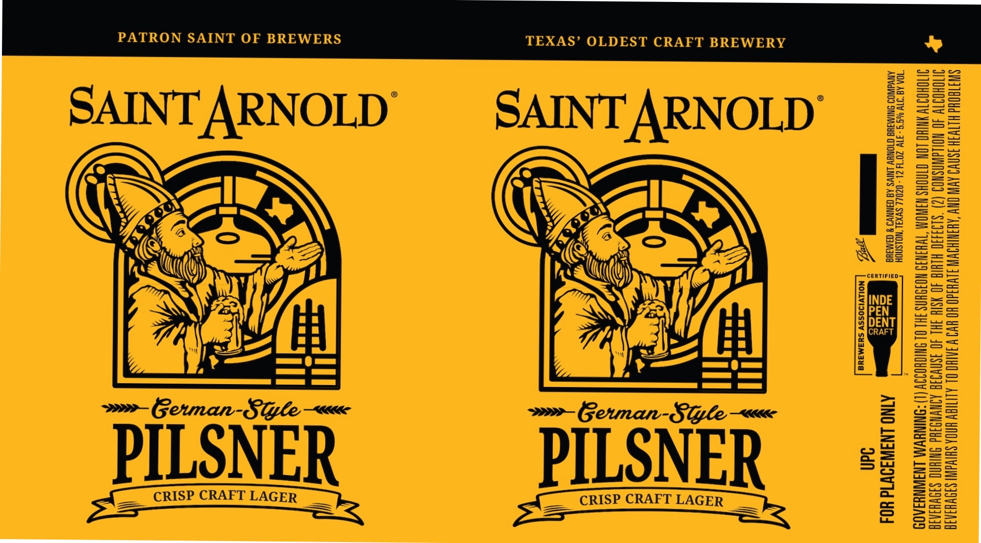 Saint Arnold Pilsner by Saint Arnold Brewing Company - beer label