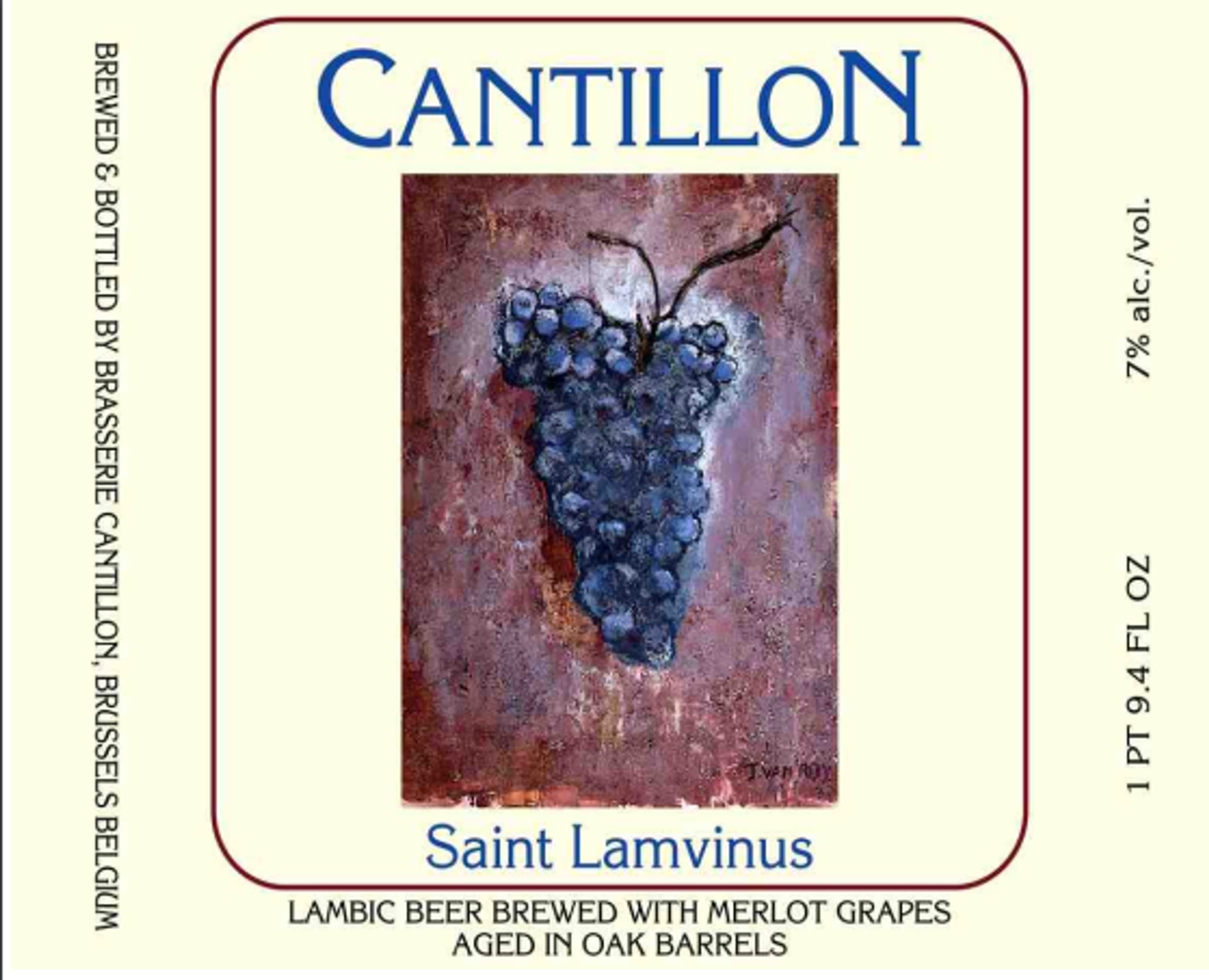 Saint Lamvinus by Cantillon - beer label