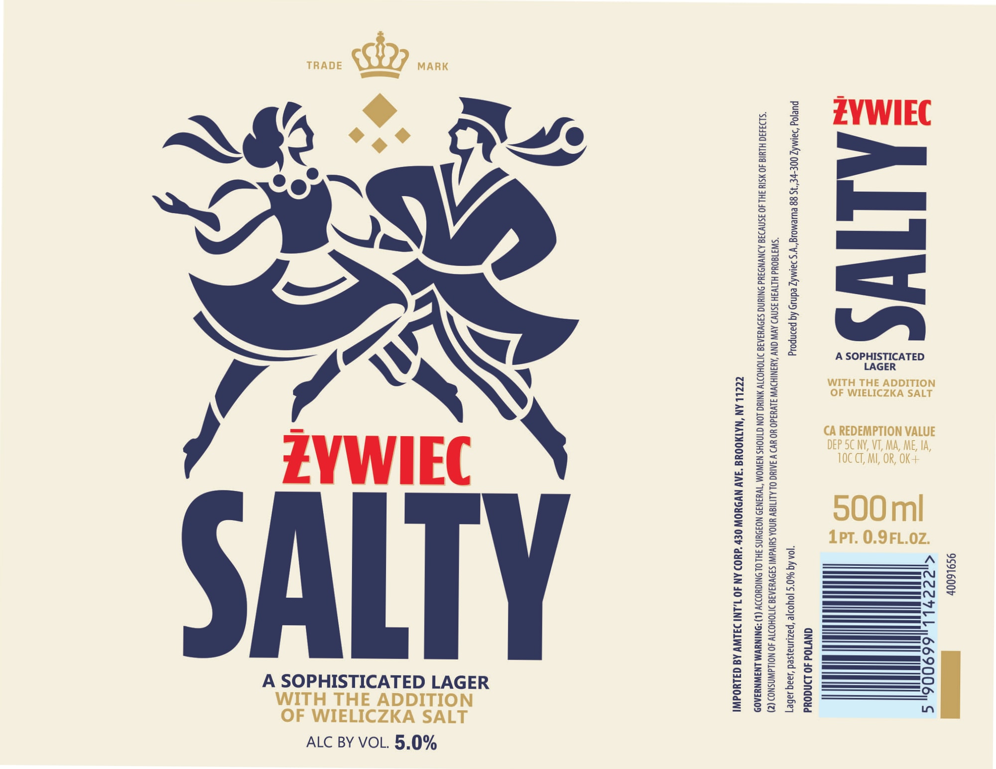 Salty by Żywiec - beer label