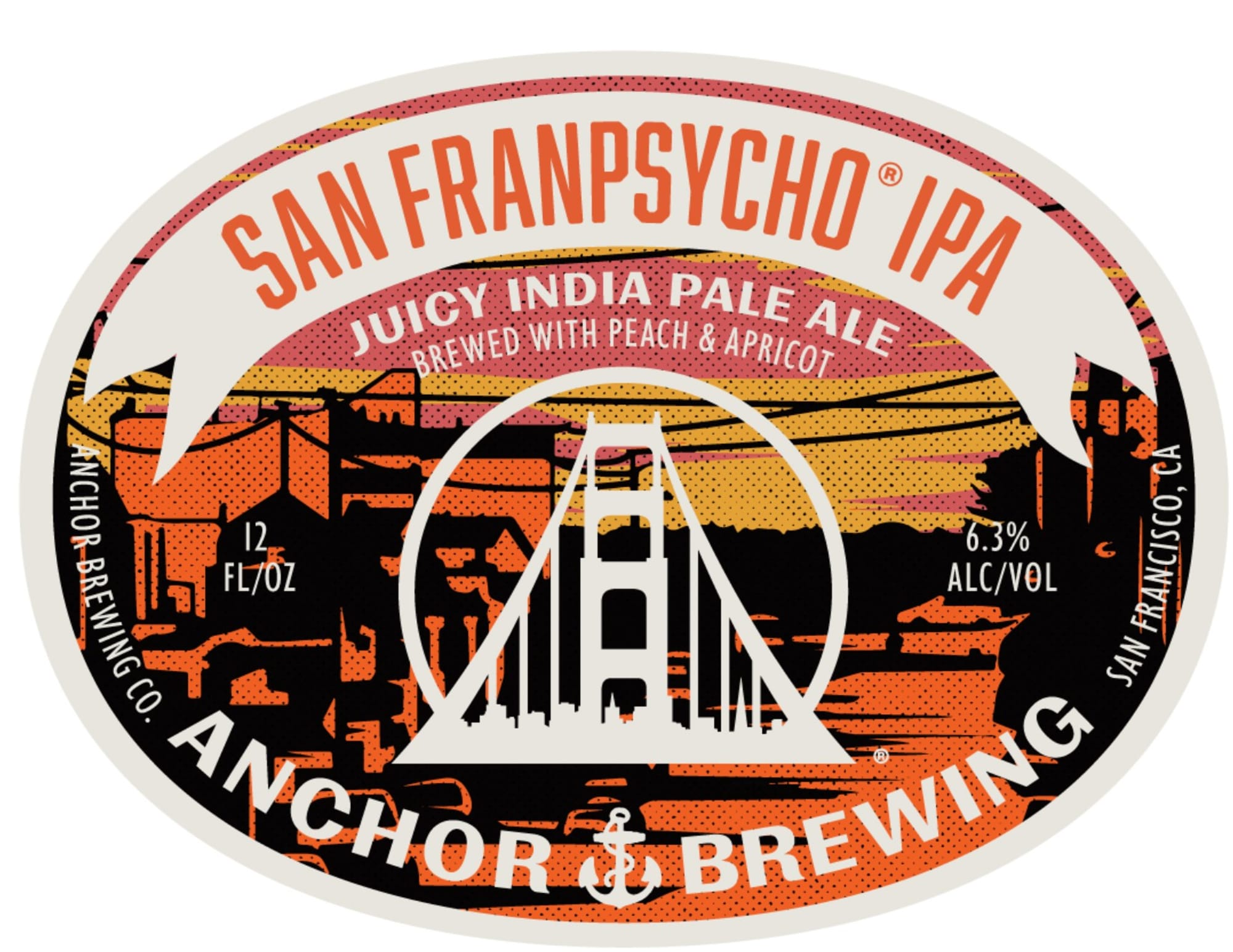 San FranPsycho IPA by Anchor Brewing Co. - beer label