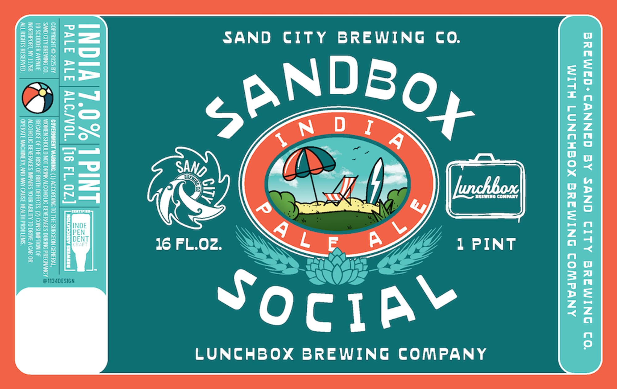 Sand City Social by Sand City Brewing Co. - beer label