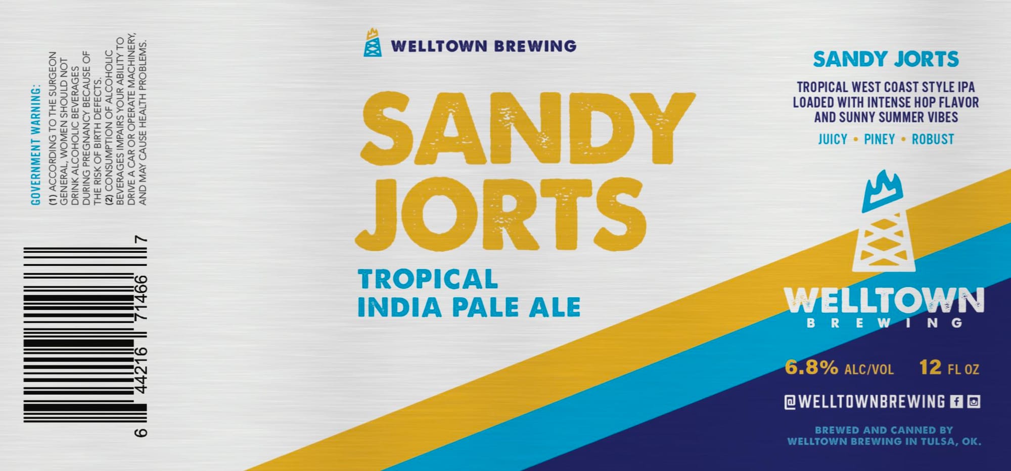 Sandy Jorts by Welltown Brewing - beer label