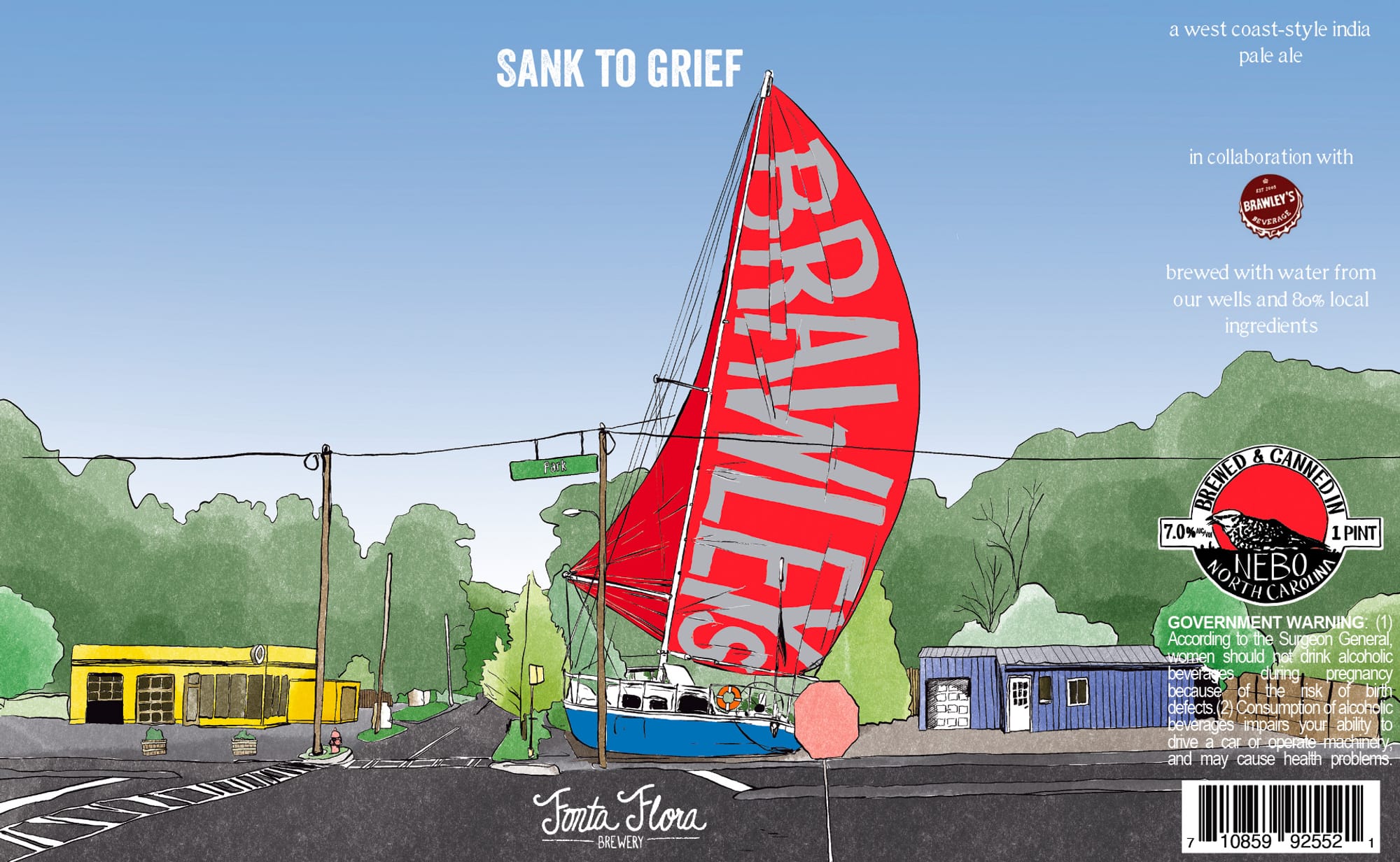 SANK TO GRIEF by FONTA FLORA BREWERY - beer label
