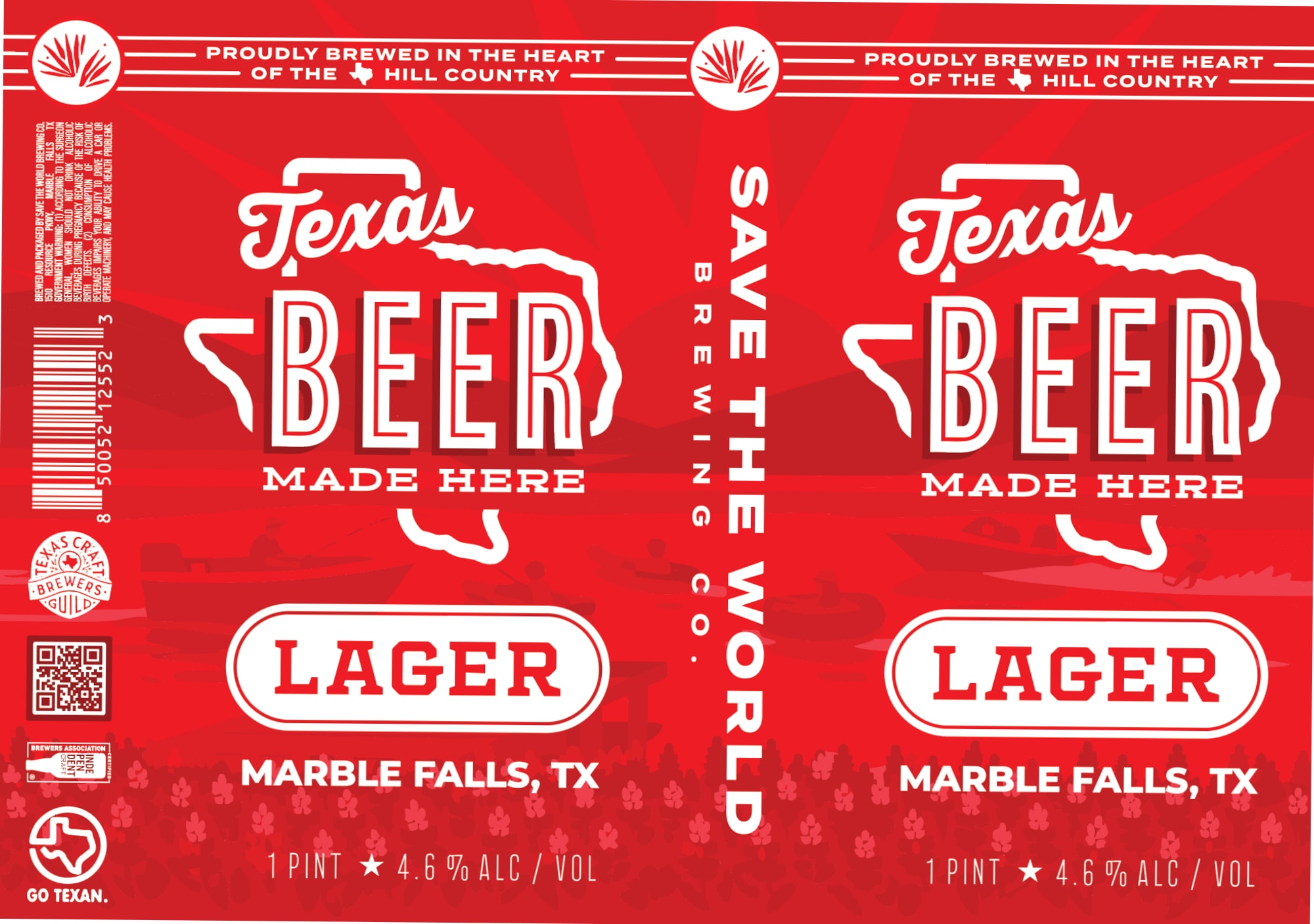 Save the World Lager by Texas Beer Brewing Co. - beer label