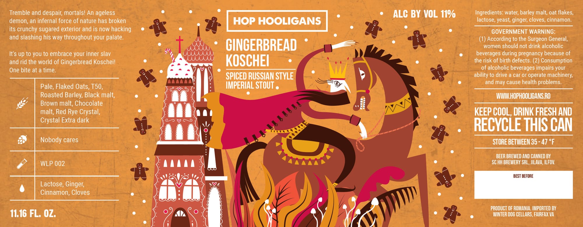 Gingerbread Koschei by Hop Hooligans - beer label