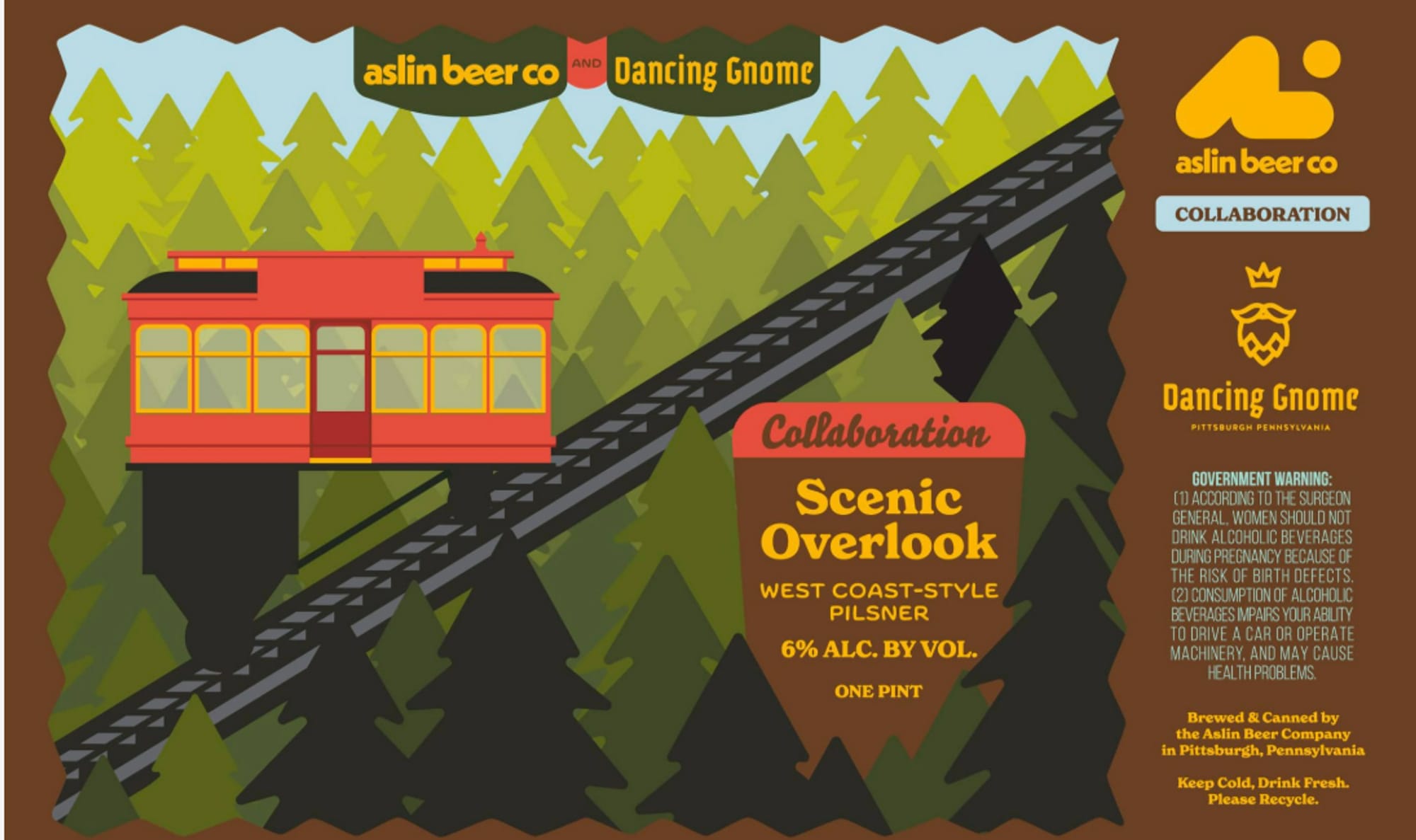 Scenic Overlook by Aslin Beer Co. & Dancing Gnome - beer label