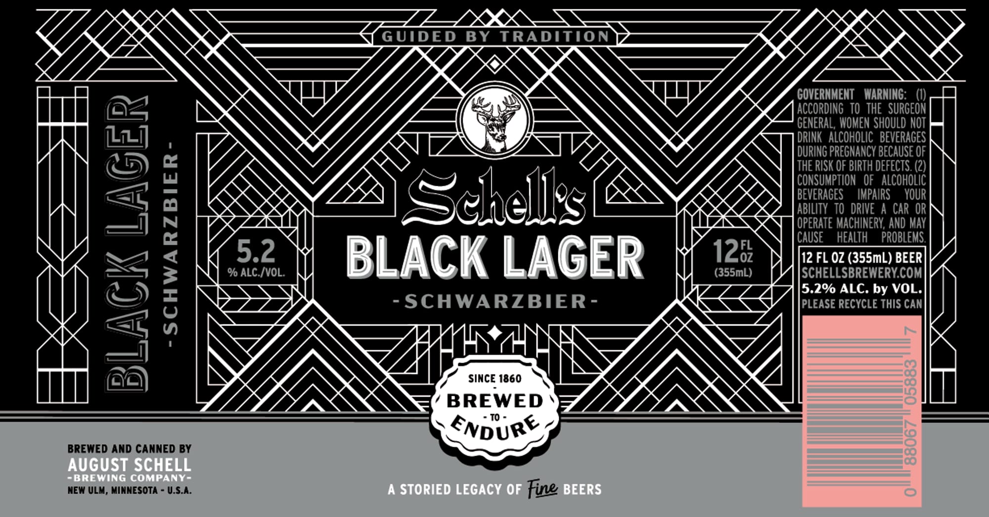 Schell’s Black Lager by August Schell Brewing Company - beer label