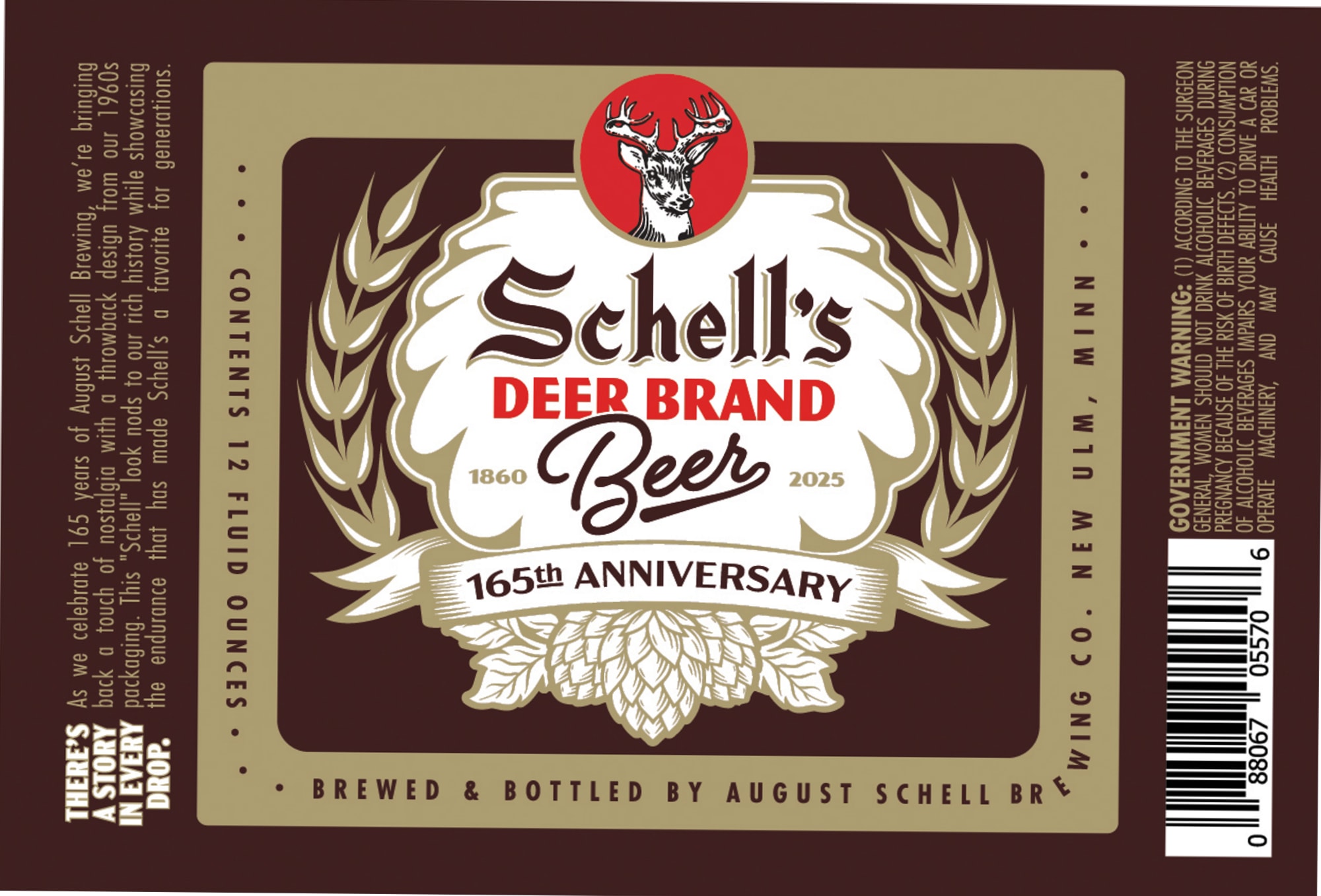 Schell's Deer Brand Beer by August Schell Brewing - beer label