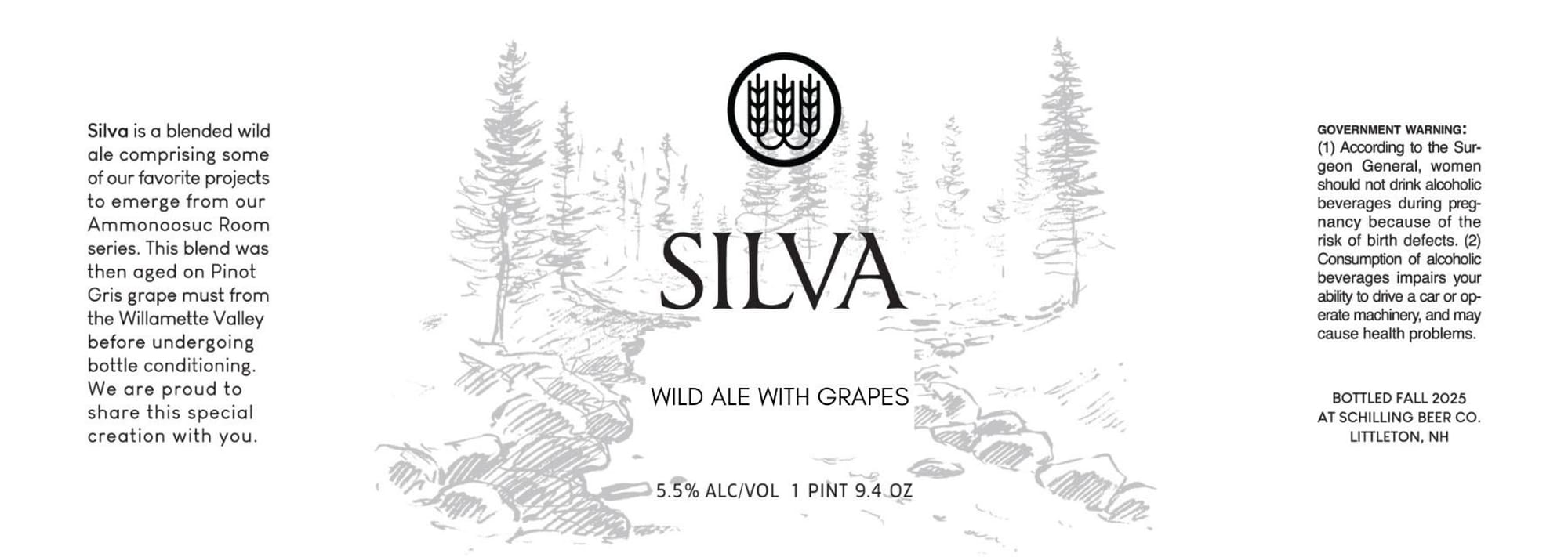 Silva by Schilling Beer Co. - beer label