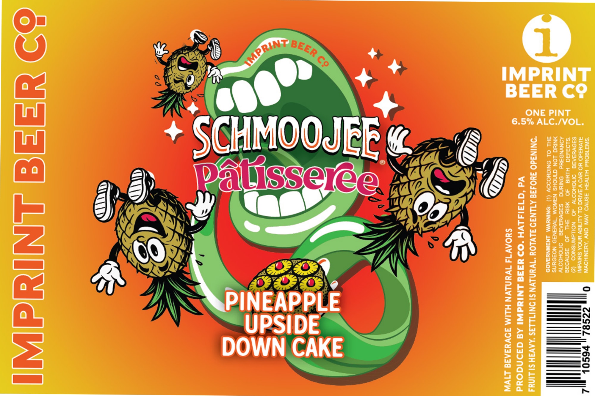 Schmoojee Pâtisseree by Imprint Beer Co. - beer label