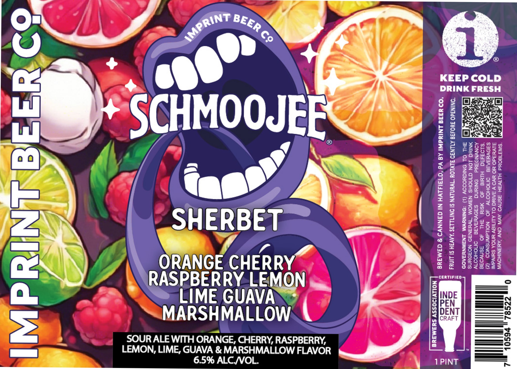 Schmoojee Sherbet by Imprint Beer Co. - beer label