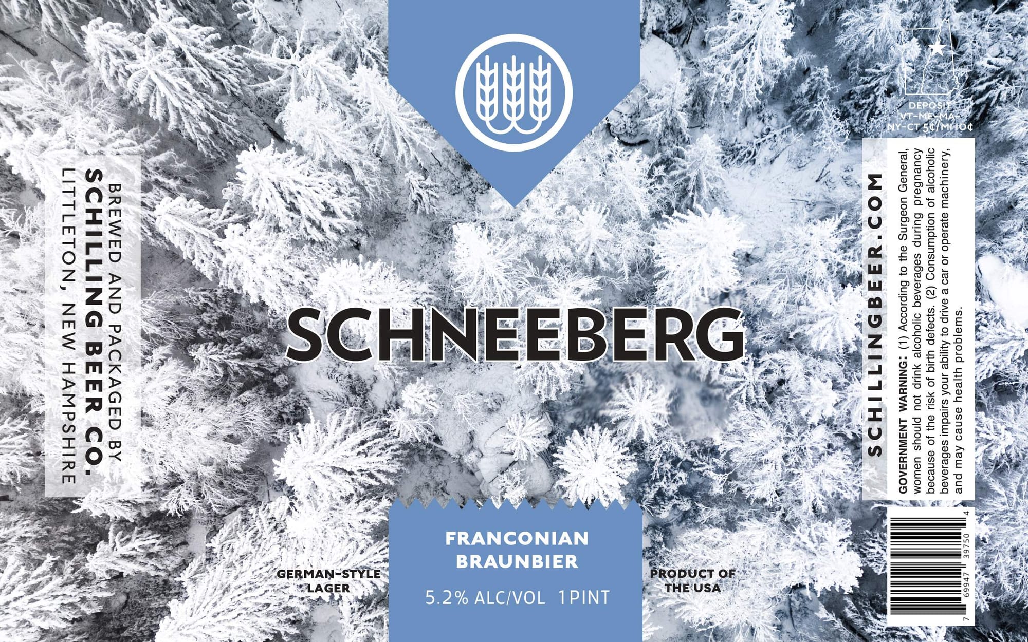 Schneeburg Braunbier by Schneeberg Brauer Co. - beer label