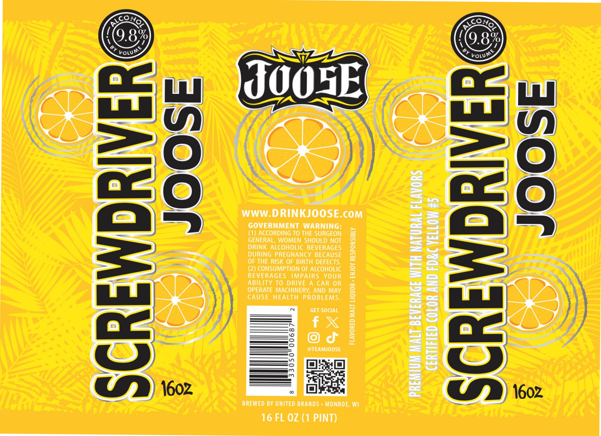 Screwdriver Joose by Joose - beer label
