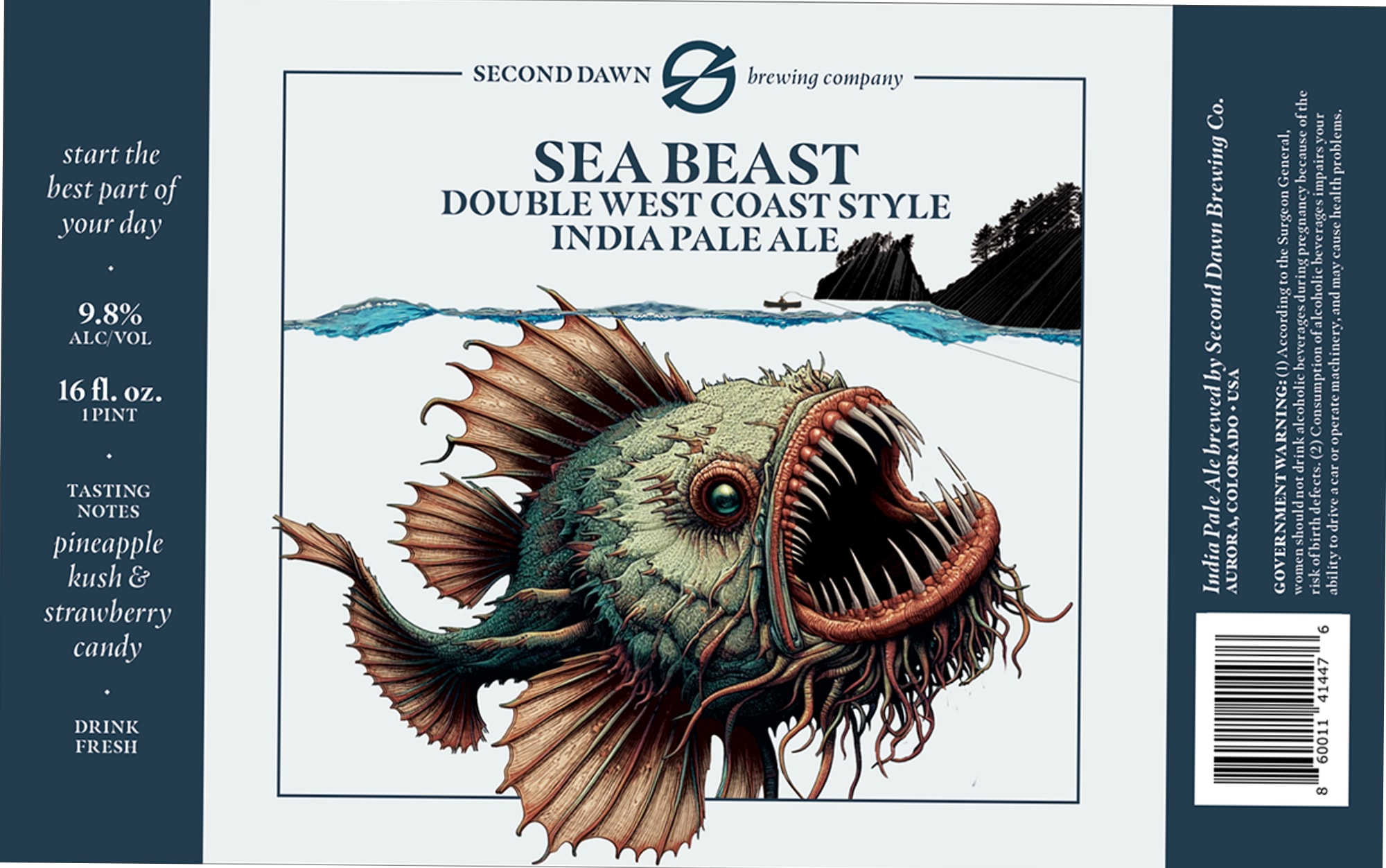 Sea Beast by Second Dawn Brewing Company - beer label