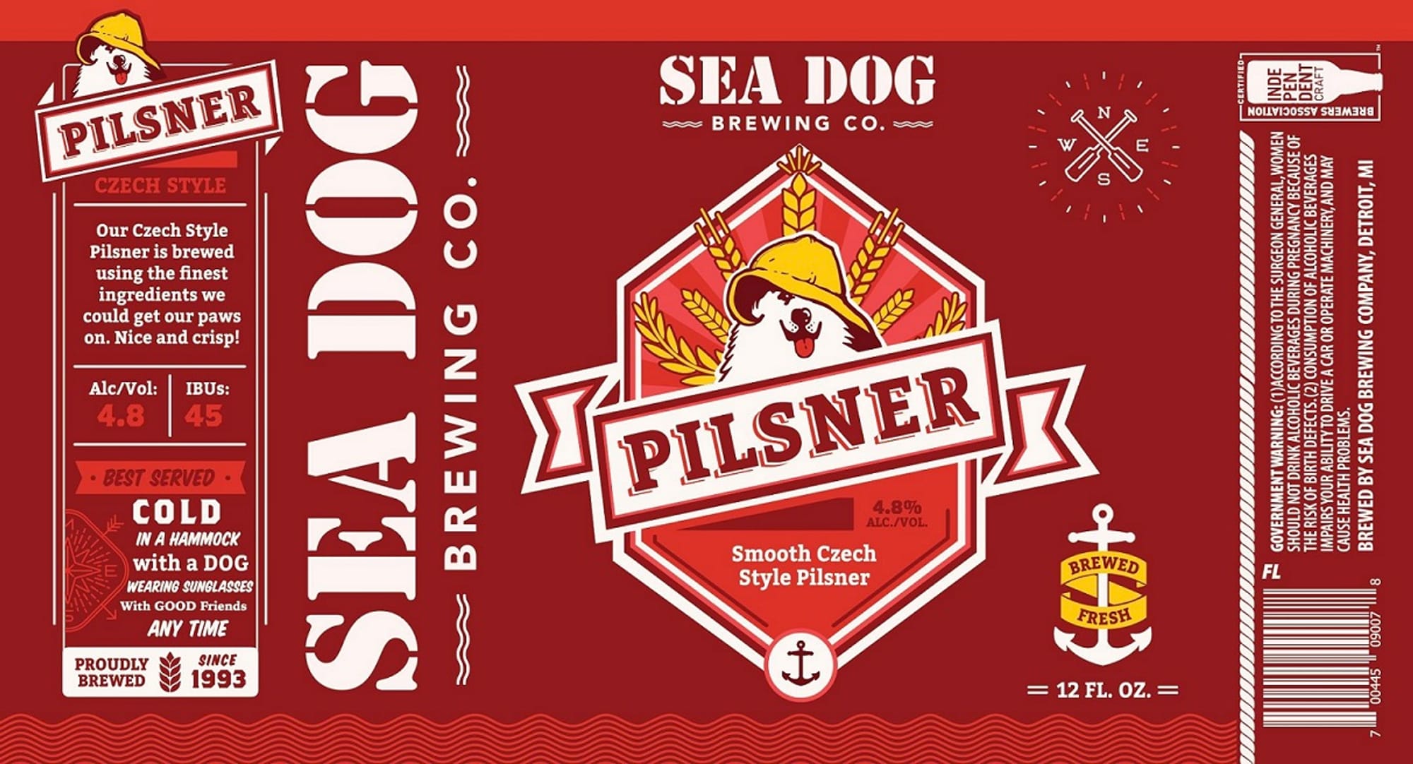 Pilsner by Sea Dog Brewing Co. - beer label