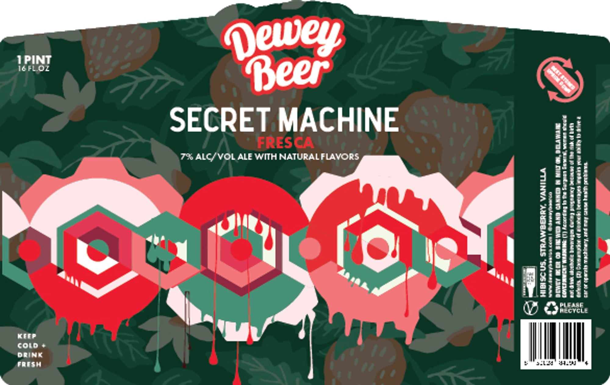 Secret Machine by Dewey Beer - beer label