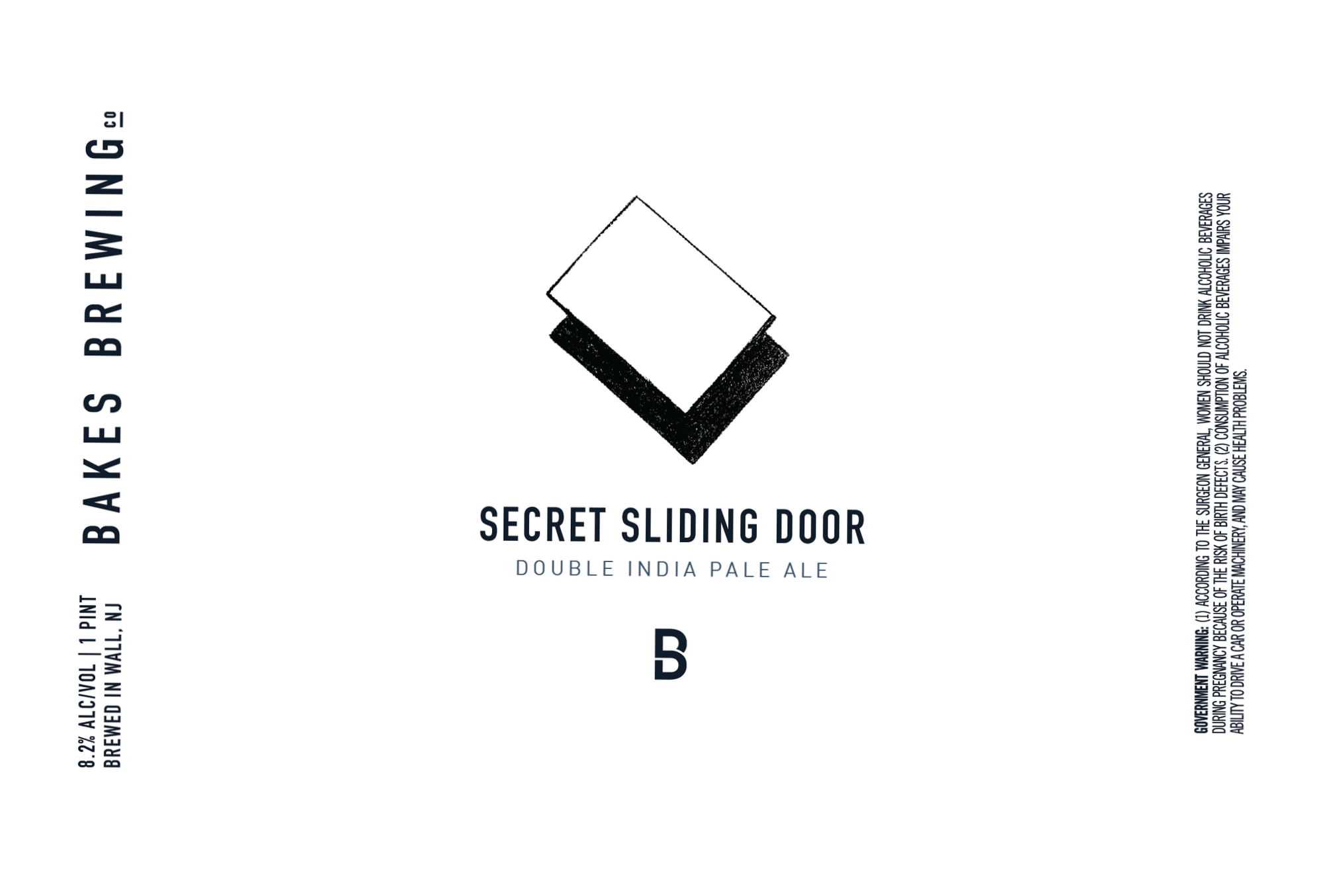 Secret Sliding Door by Bakes Brewing Co. - beer label