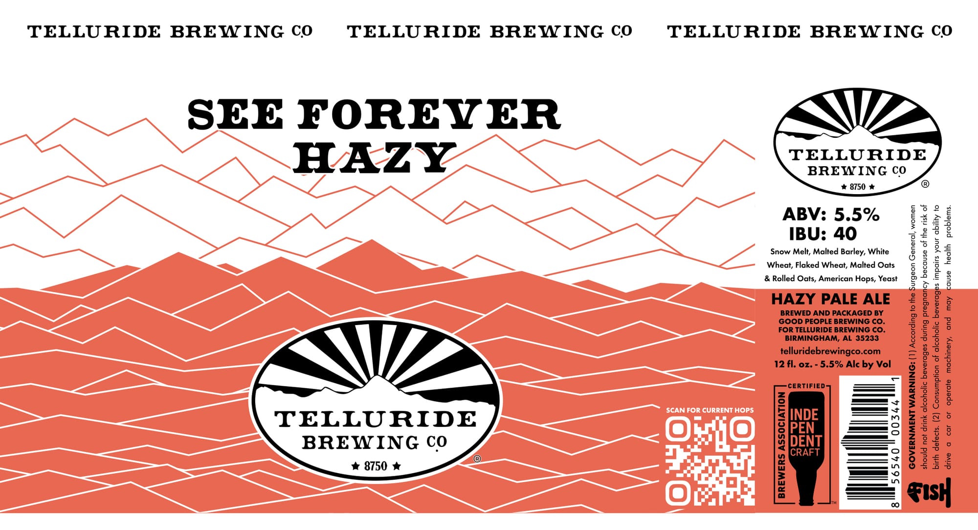 See Forever Hazy by Telluride Brewing Co. - beer label