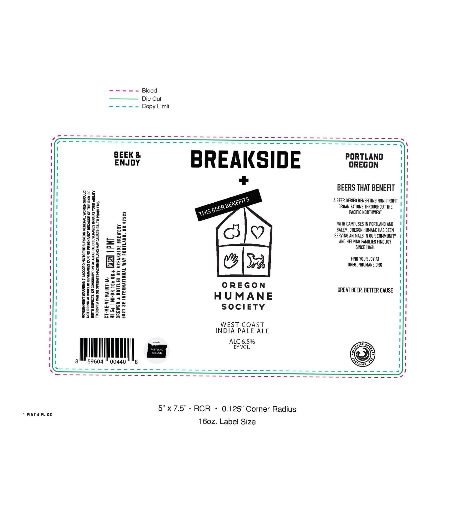Seek & Enjoy by Breaksides - beer label