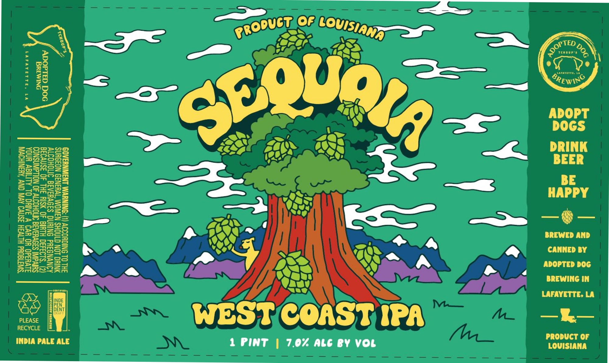 Sequola by Adopted Dog Brewing - beer label