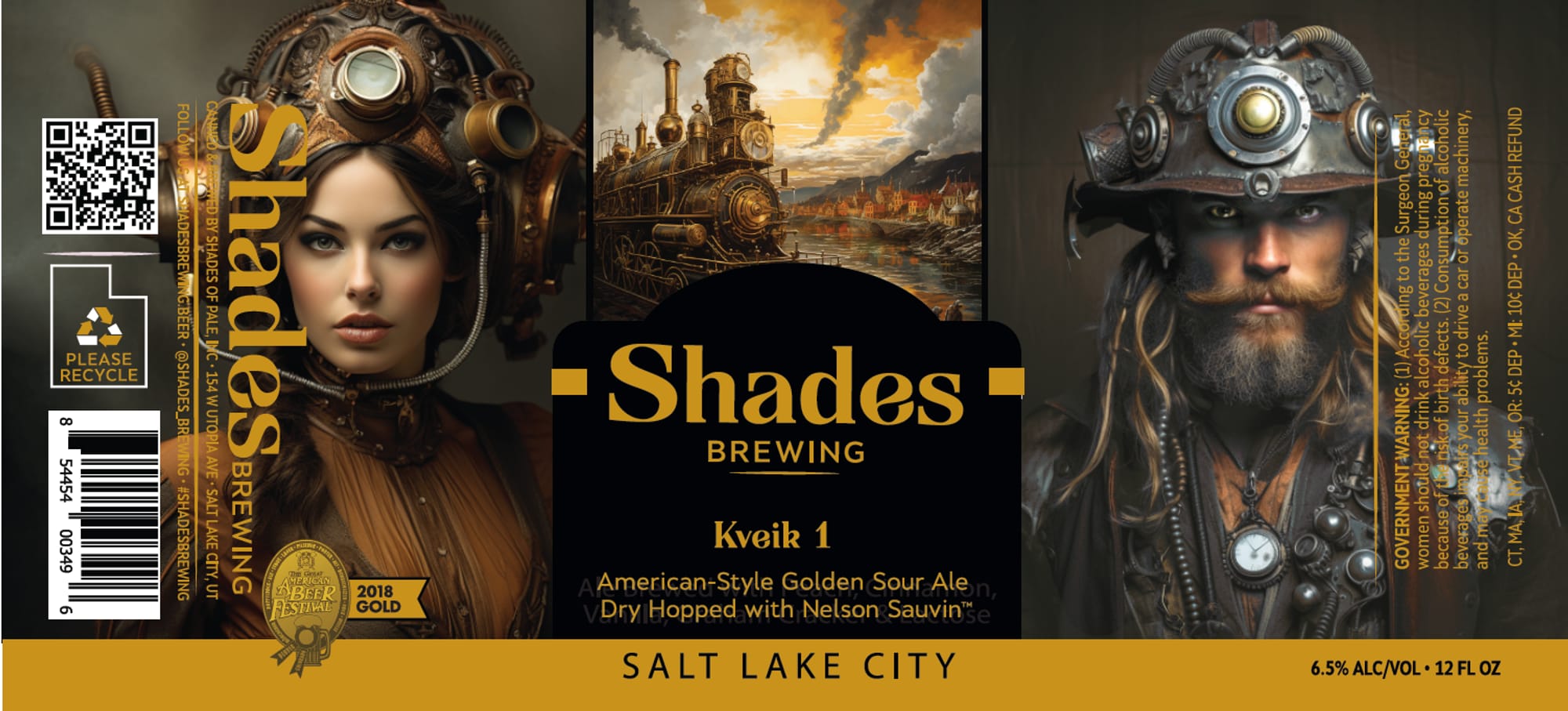 Kveik 1 by Shades Brewing - beer label