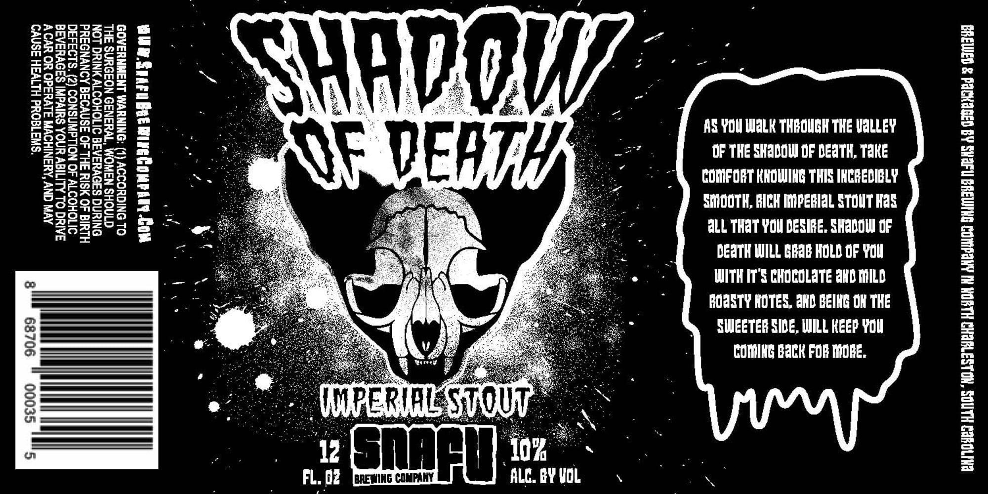 Shadow of Death by Suffolk Brewery Company - beer label
