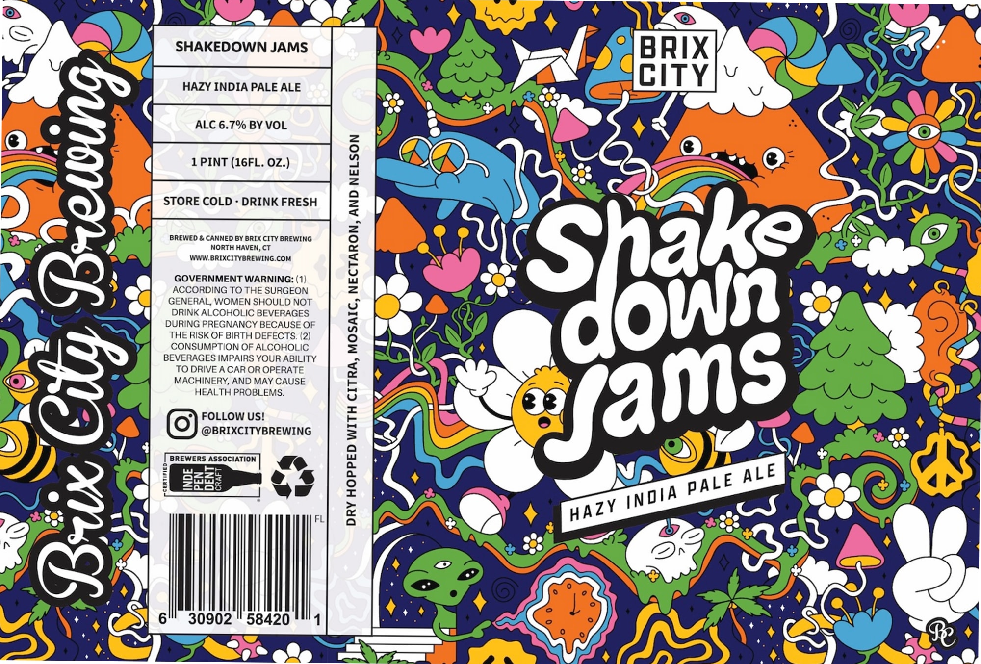 Shakedown Jams by Brix City Brewing - beer label