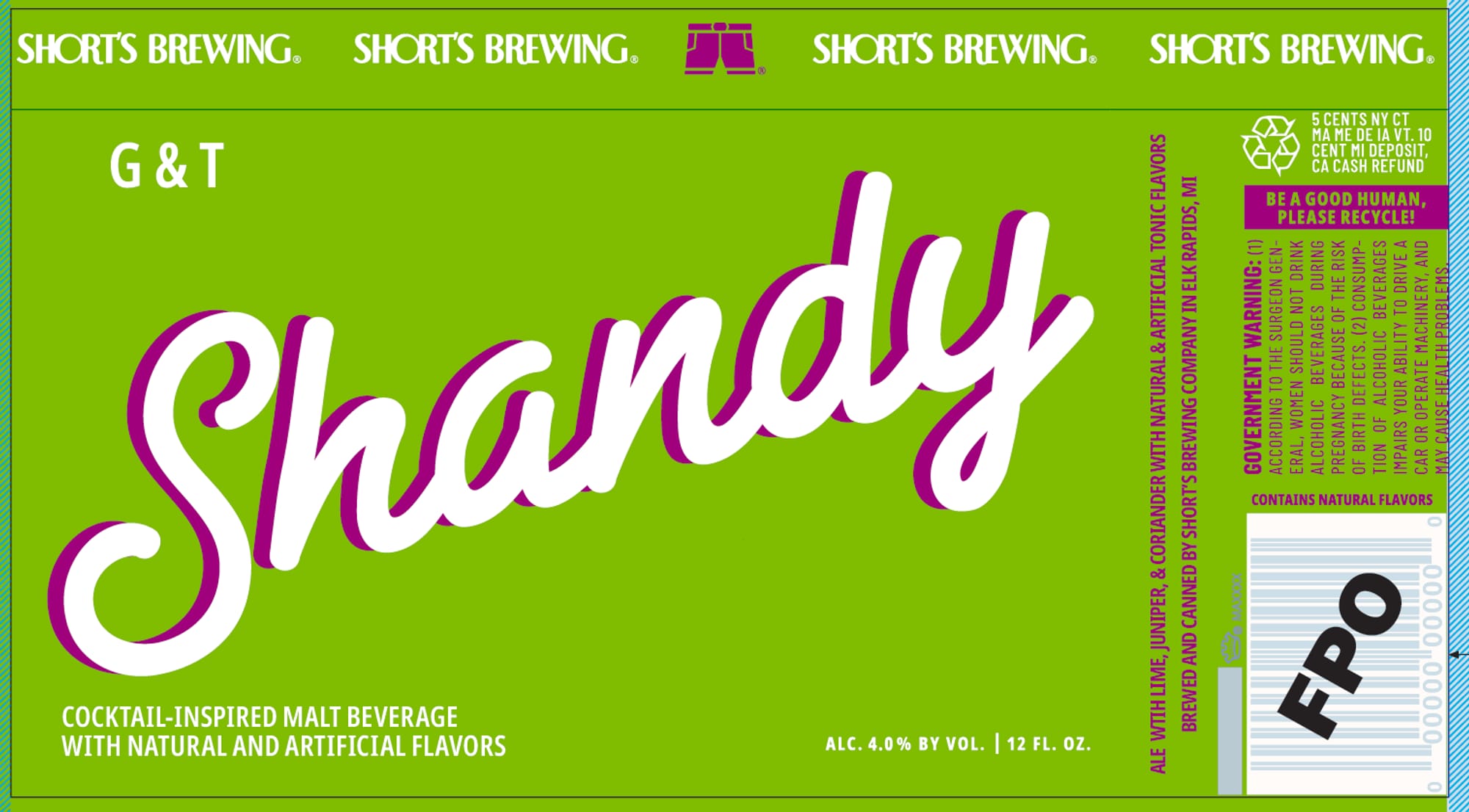 Shandy by Short’s Brewing Company - beer label