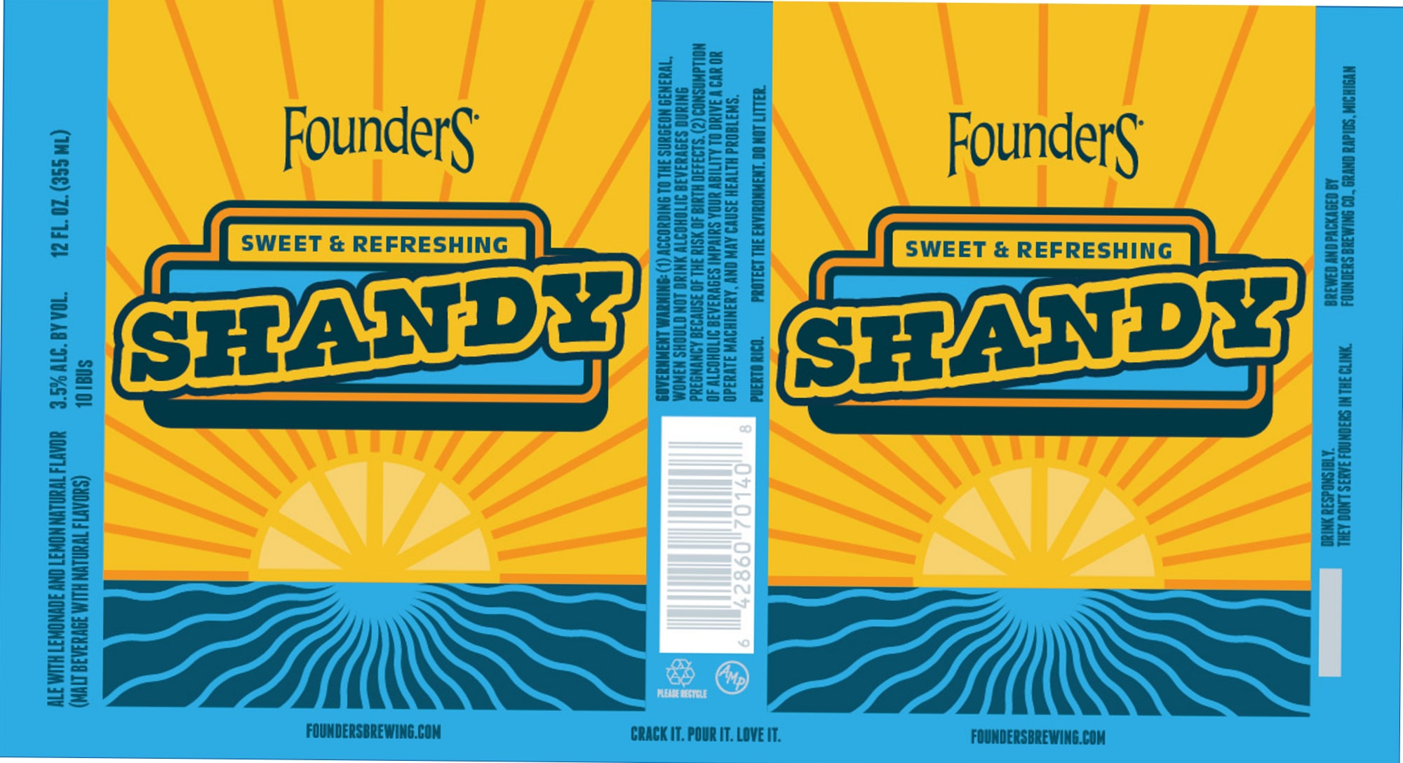Shandy by Founders Brewing Co. - beer label