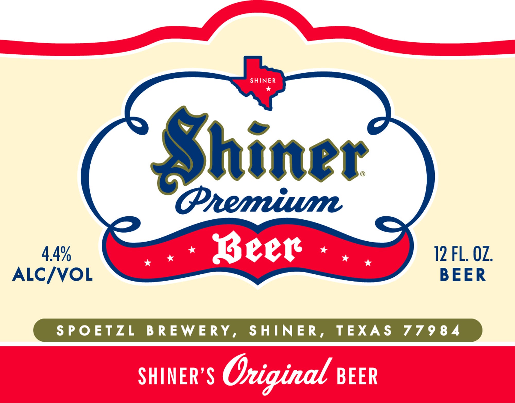 Shiner Premium by Spoetzl Brewery - beer label