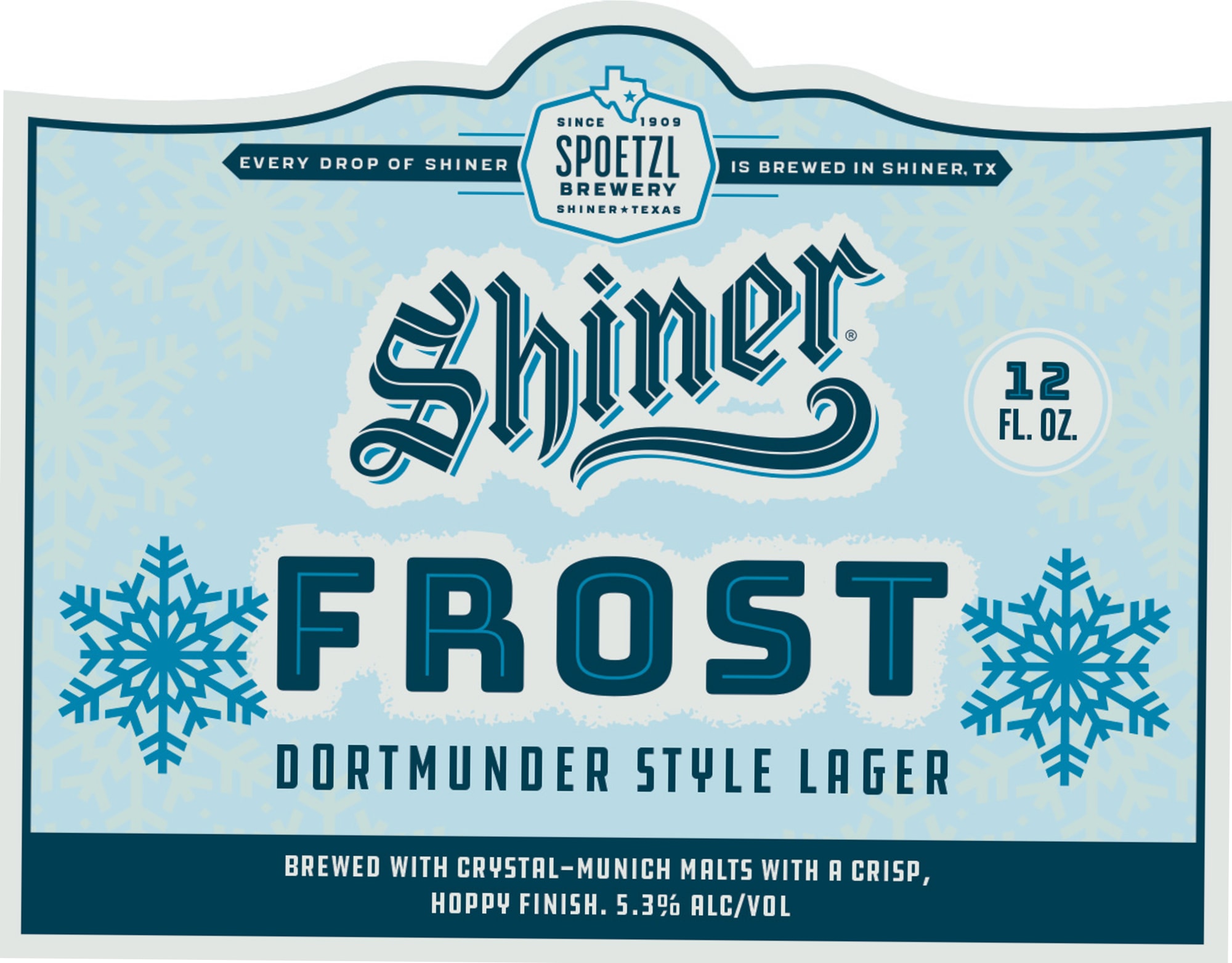 Shiner Frost by Spoetzl Brewery - beer label