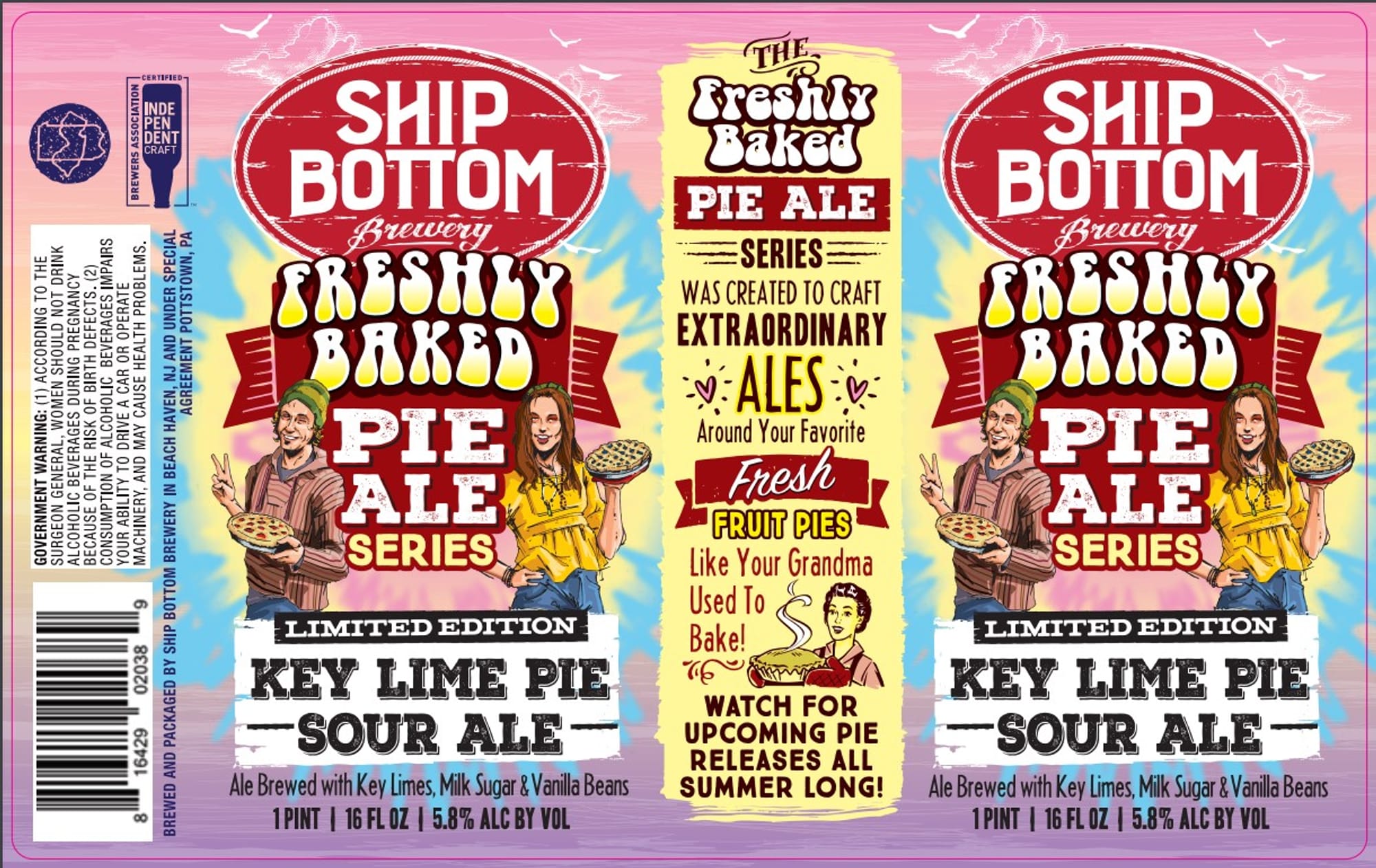 Freshly Baked Key Lime Pie Sour Ale by Ship Bottom Brewery - beer label