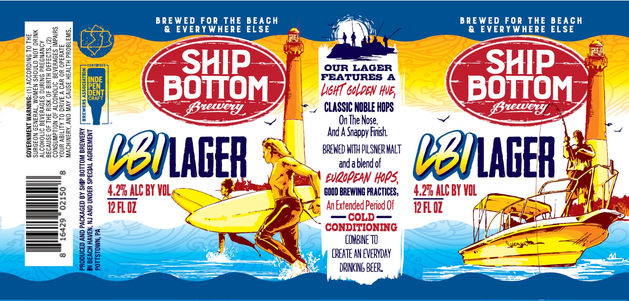 Ship Bottom Lager by Ship Bottom Brewery - beer label
