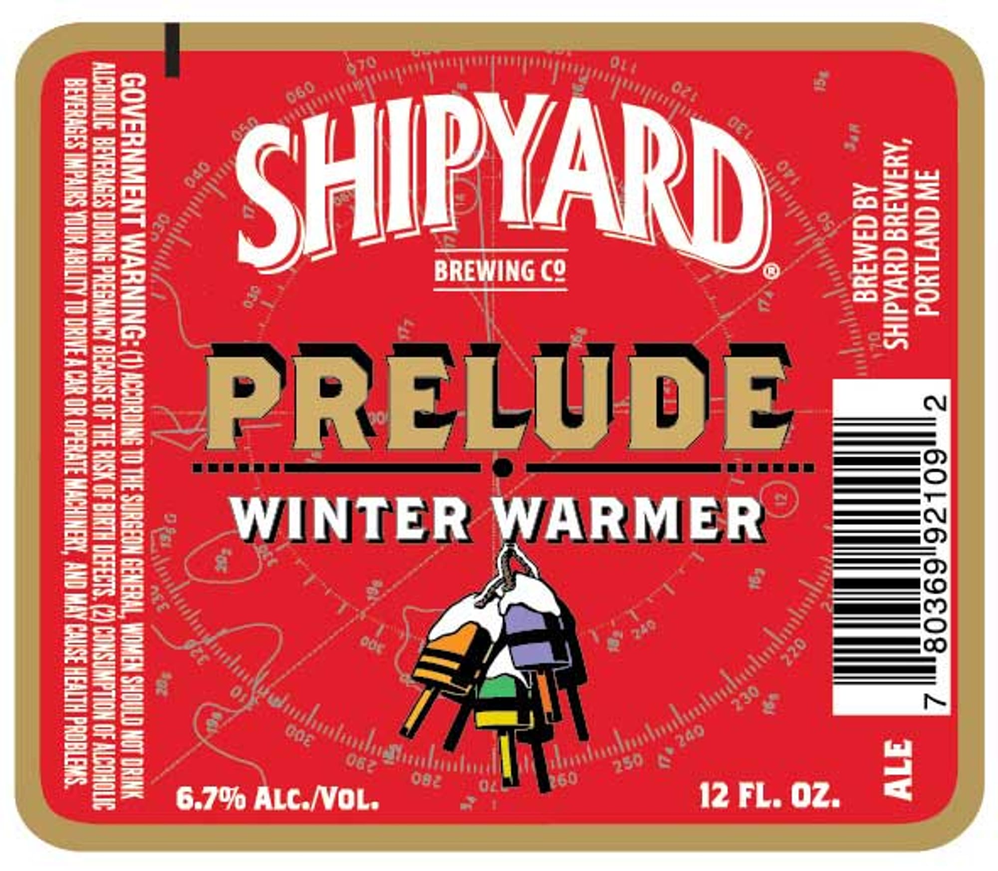 Prelude Winter Warmer by Shipyard Brewing Co. - beer label