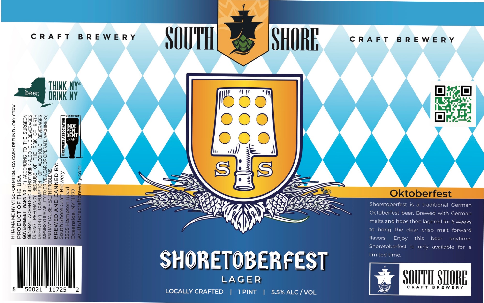 Shoretoberfest by South Shore Craft Brewery - beer label
