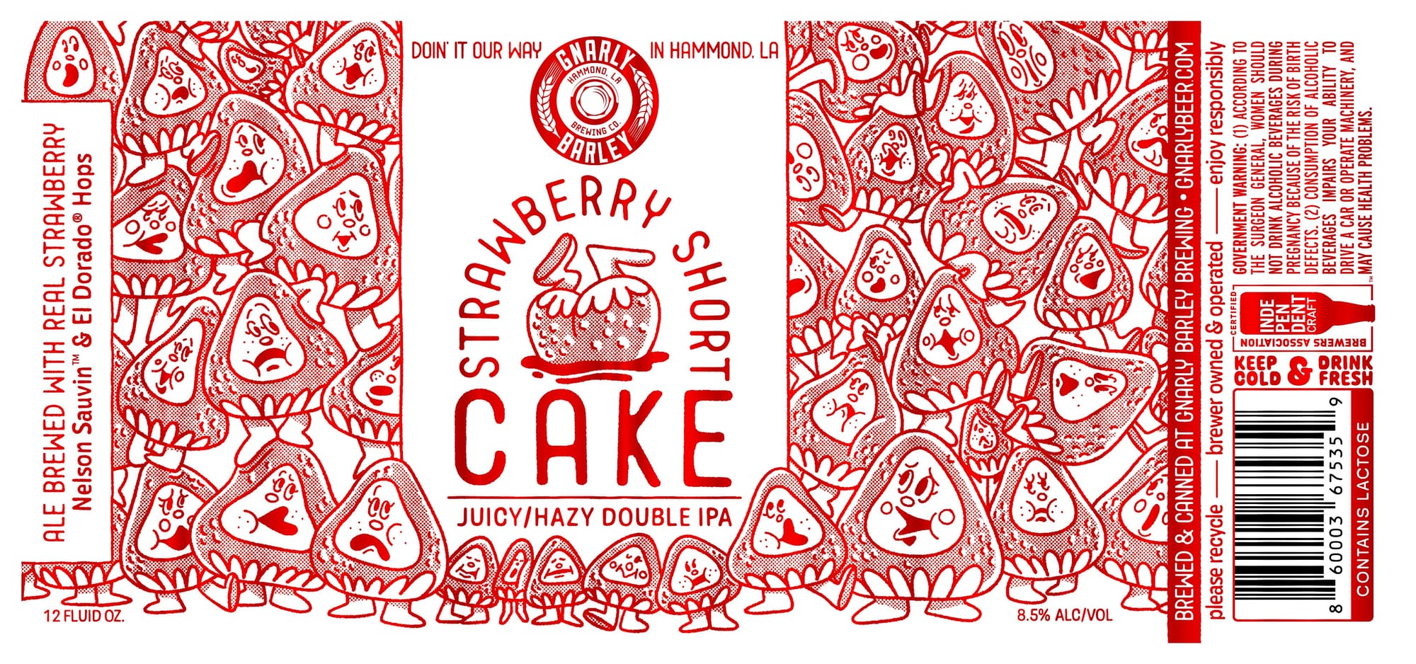 Shortcake by Gnarly Barley Brewing - beer label