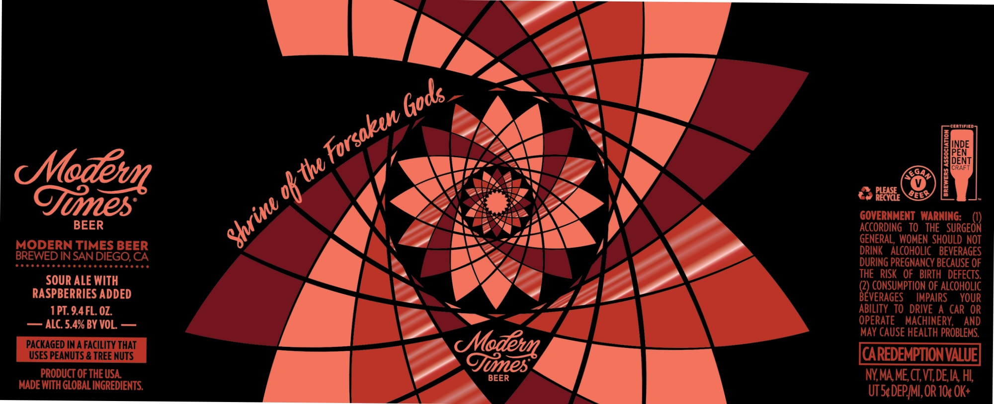 Shrine of the Forsaken Gods by Modern Times Beer - beer label
