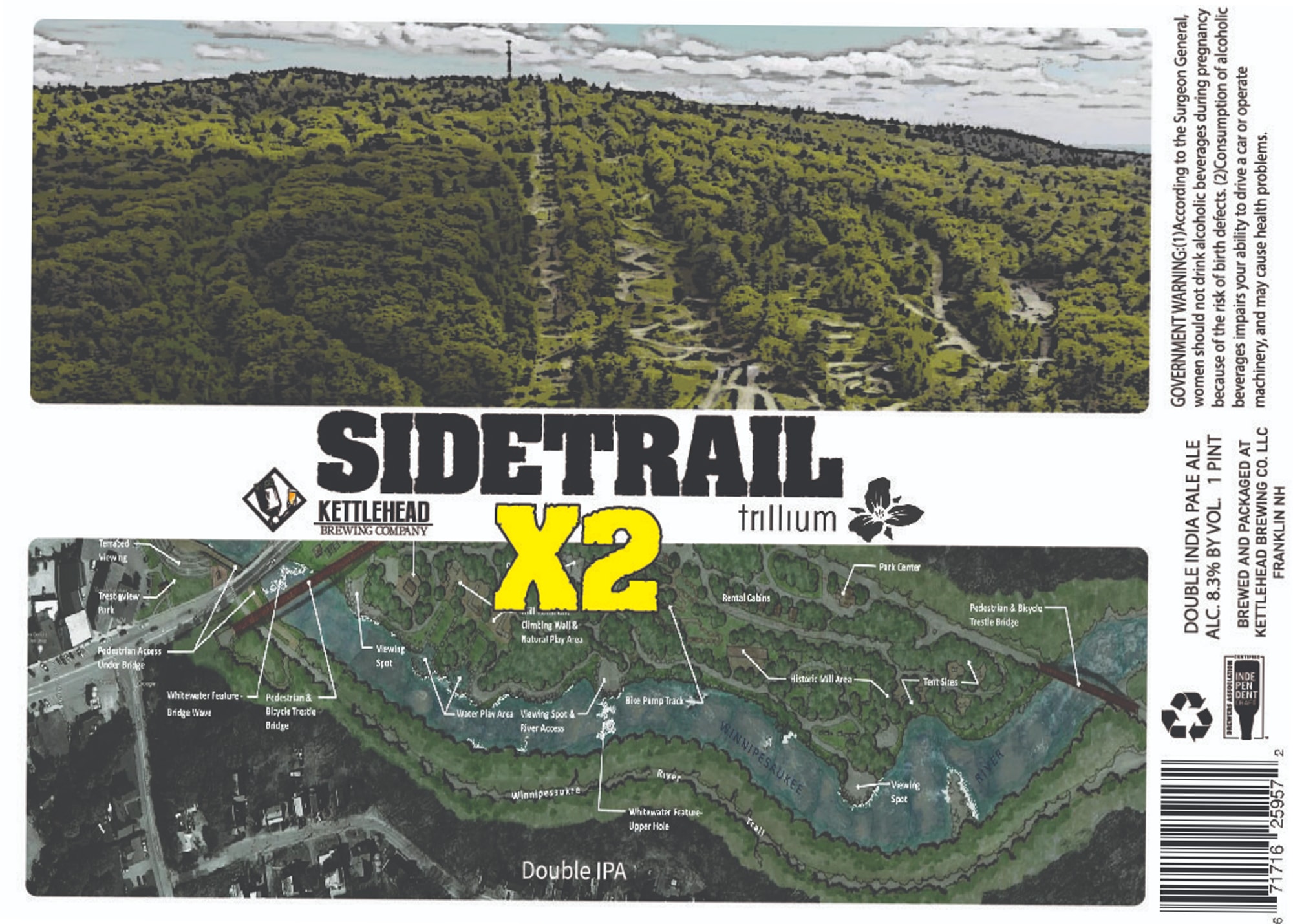 Side Trail X2 by KettleHead Brewing Co. - beer label