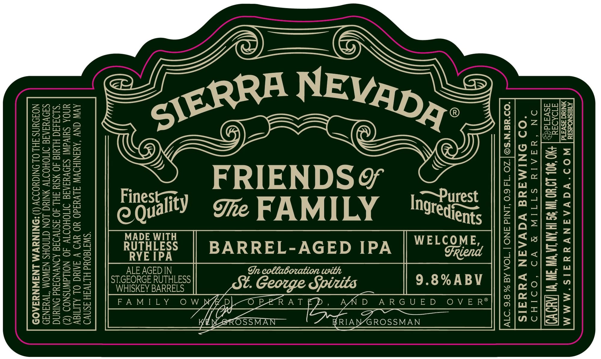 Friends of the Family by Sierra Nevada Brewing Co. - beer label
