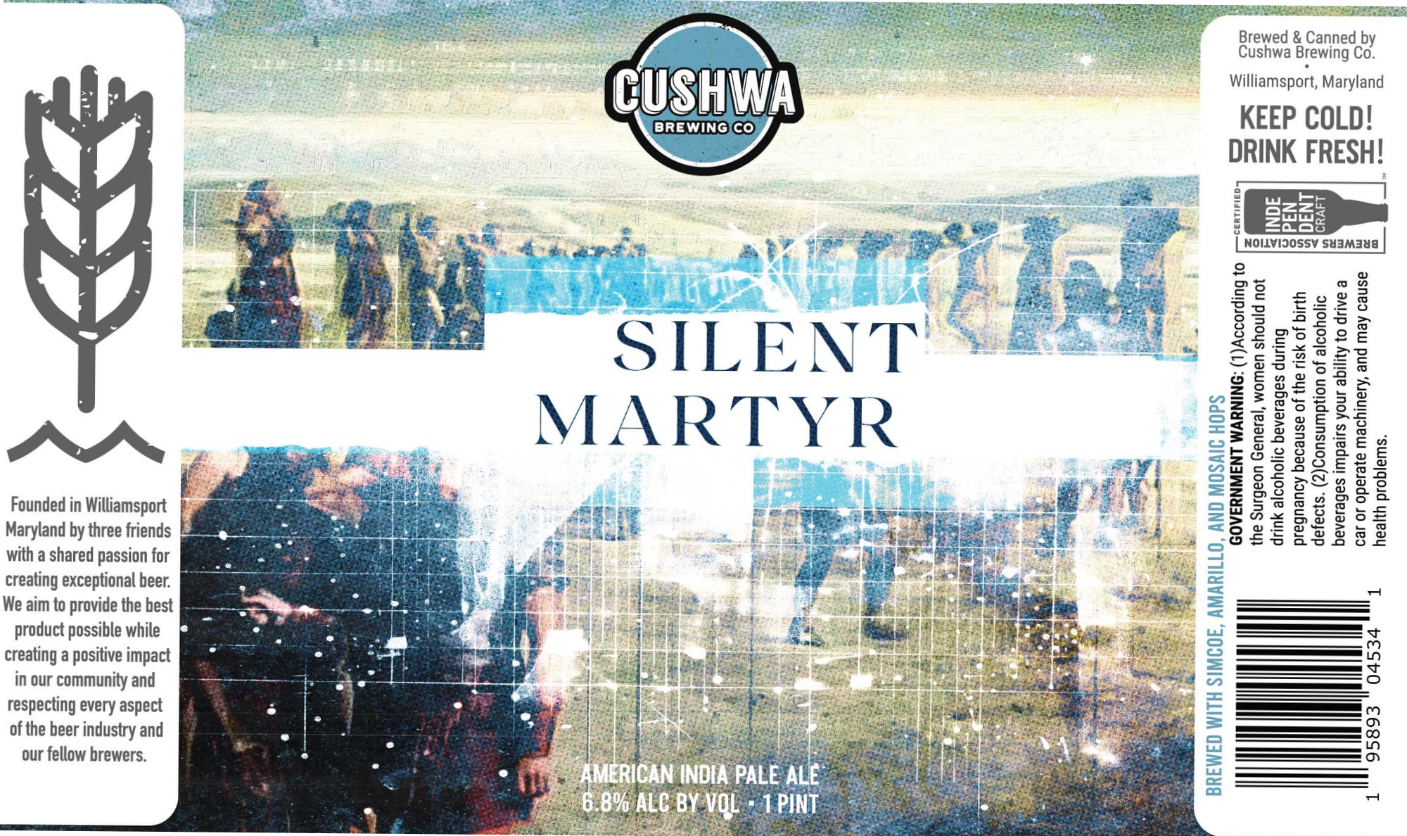 Silent Martyr by Cushwa Brewing Co. - beer label