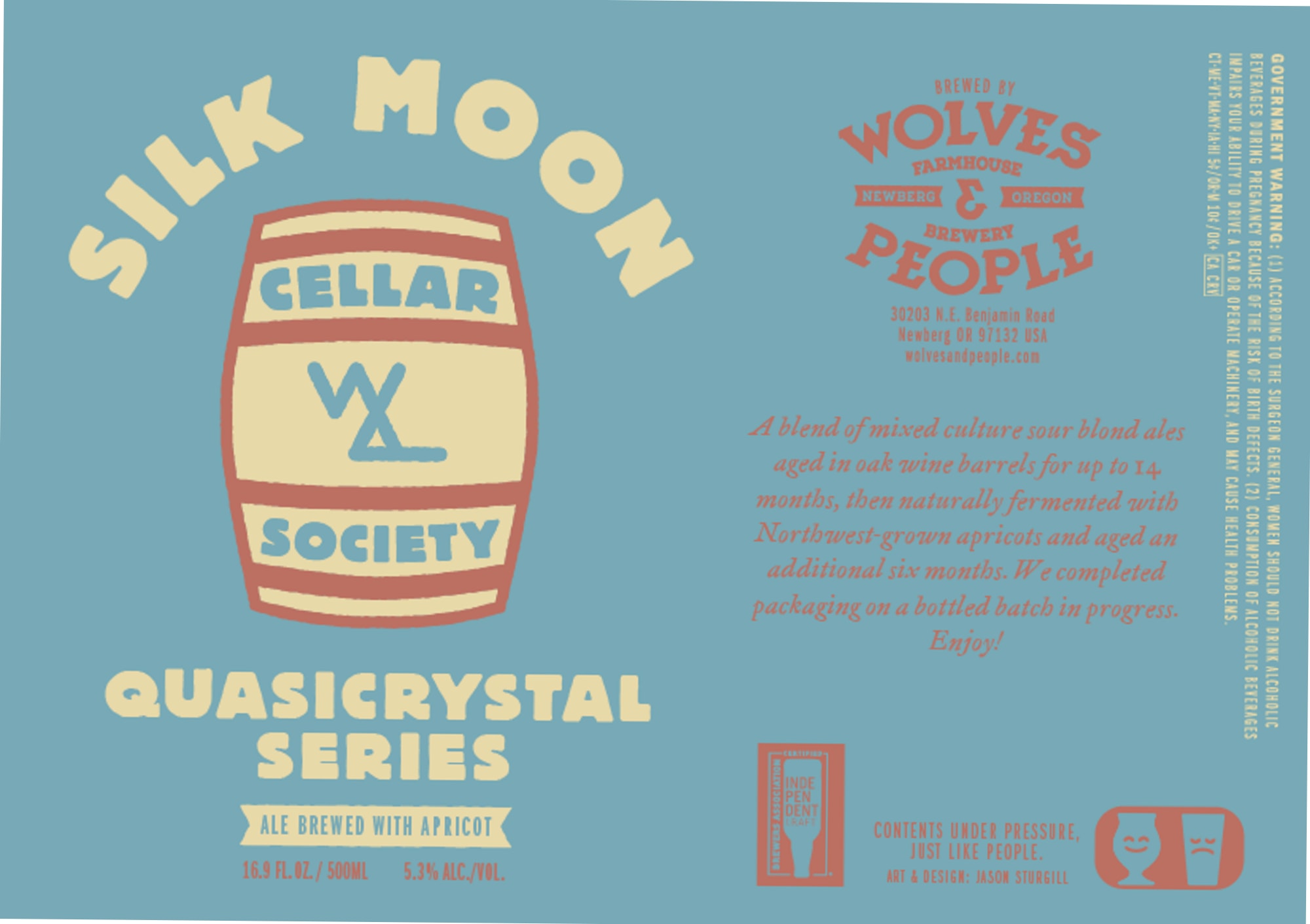 Silk Moon by Wolves & People Farmhouse Brewery - beer label